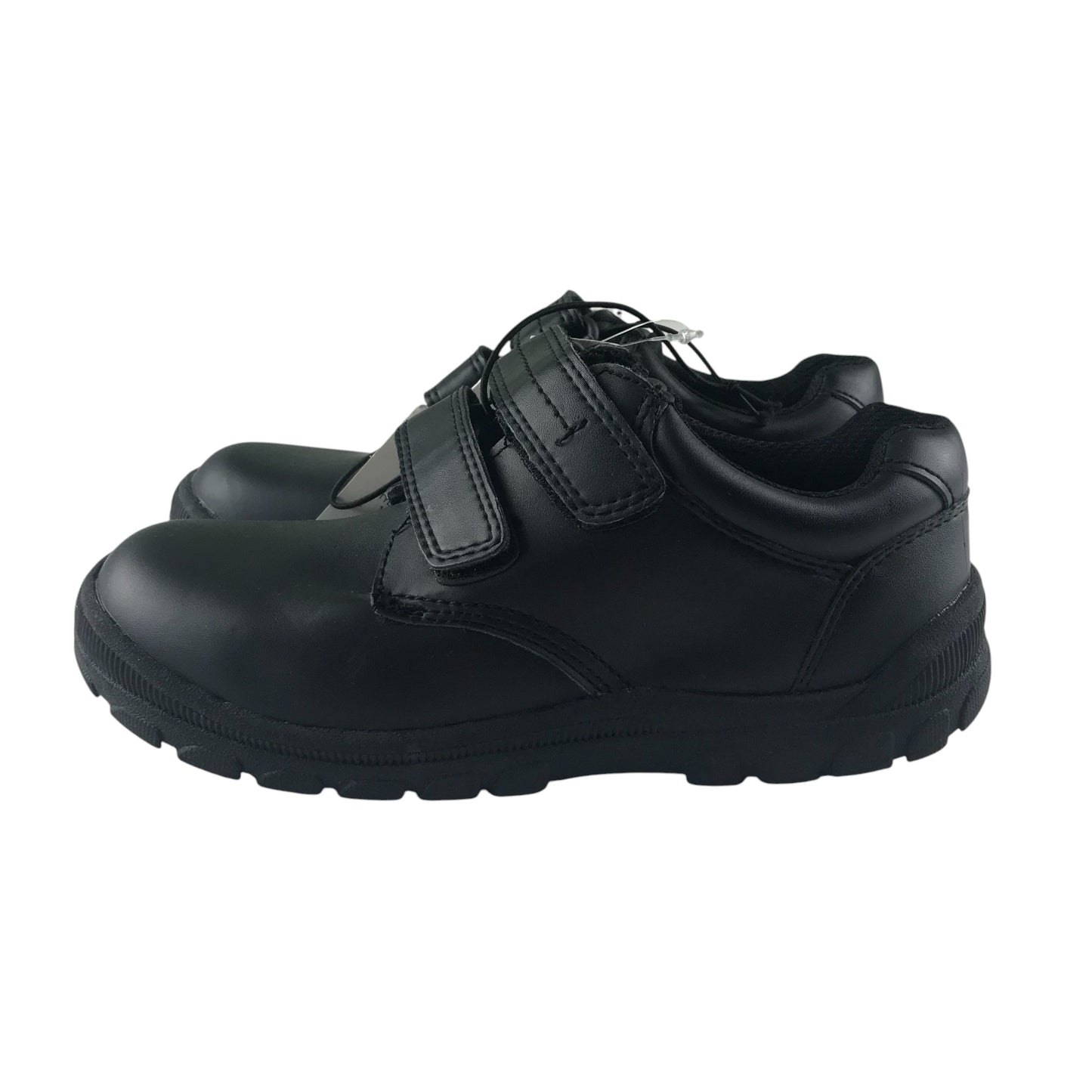 George school shoes shoe size 13 junior black with hook and loop straps
