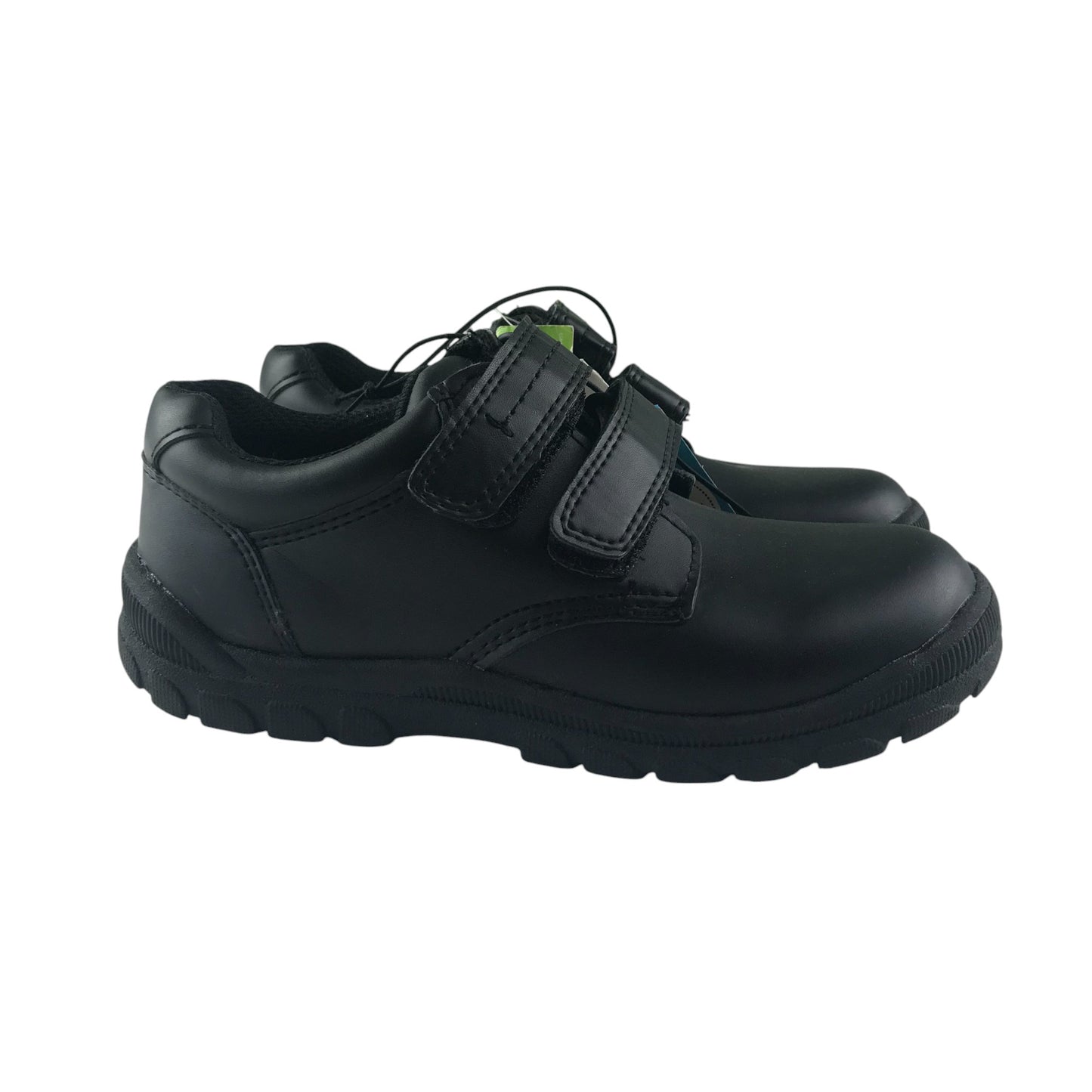 George school shoes shoe size 13 junior black with hook and loop straps
