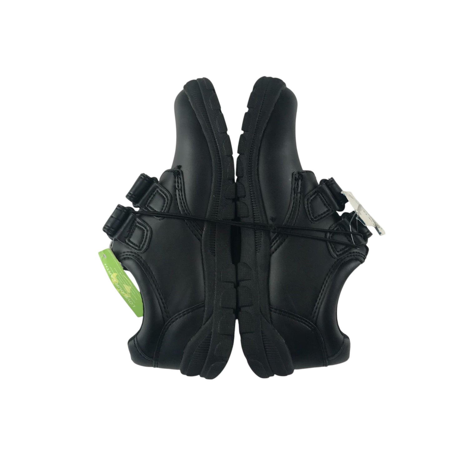 George school shoes shoe size 13 junior black with hook and loop straps