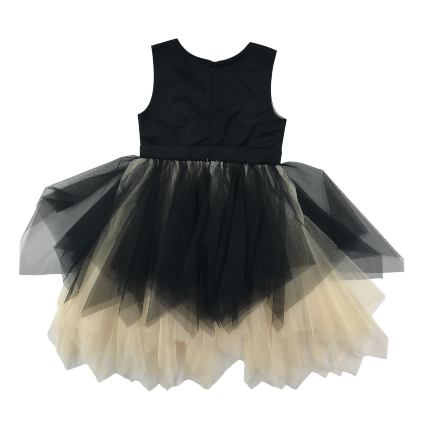 Christian Siriano dress 6-7 years black velvety top with mesh tulle skirt