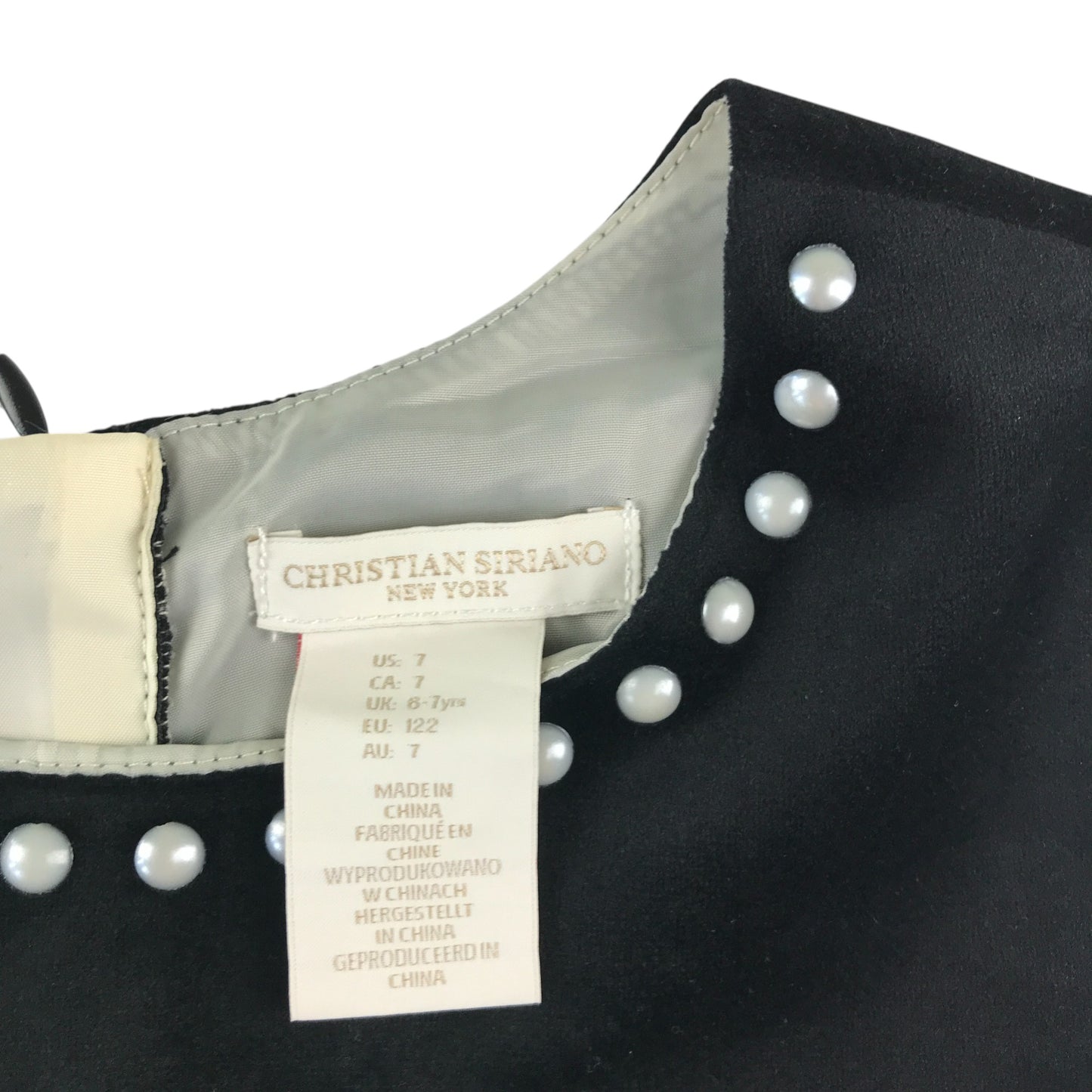 Christian Siriano dress 6-7 years black velvety top with mesh tulle skirt
