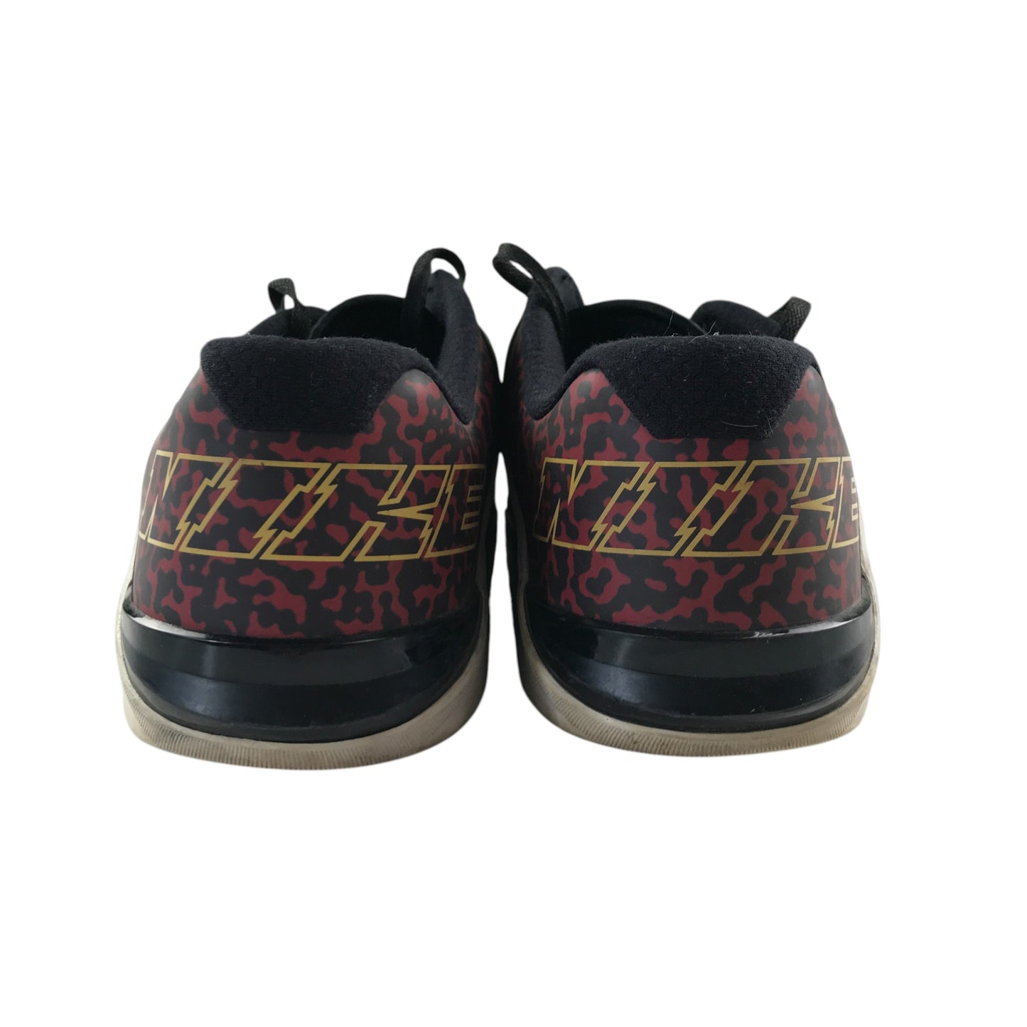 Nike Metcon 6 rs001rb trainers shoe size UK 10.5 black with red graphic design on heel