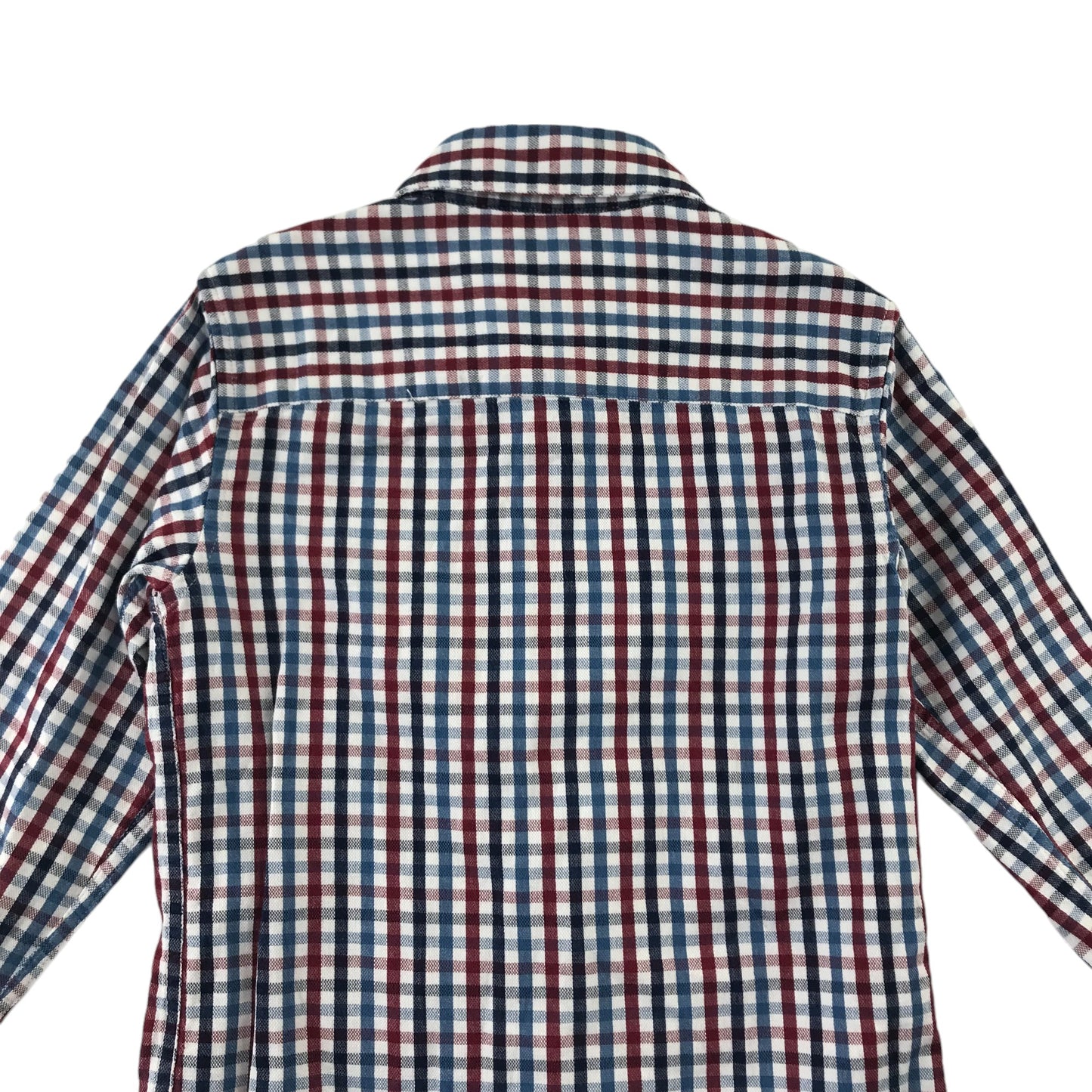 Jasper Conran shirt 7 years red and navy checked cotton