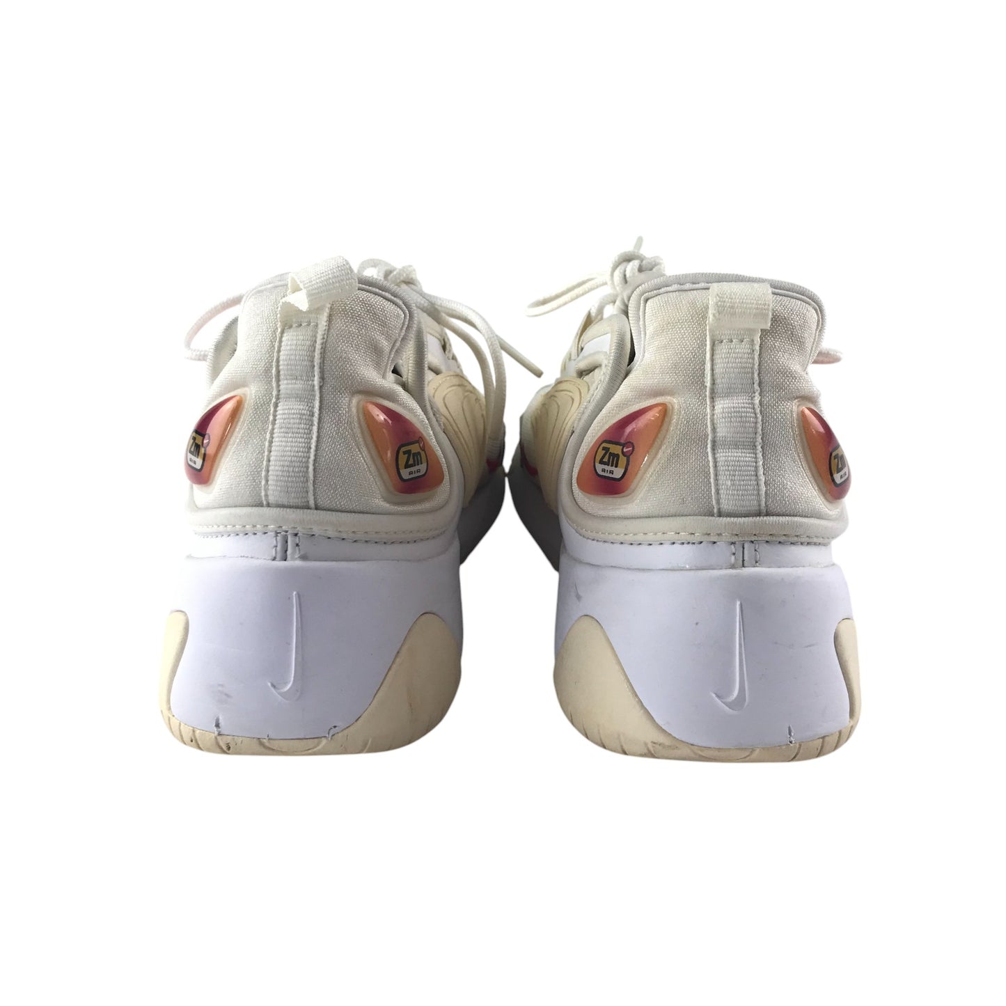 Nike Air Zoom 2000 trainers shoe size UK 3 white and orangey red with laces
