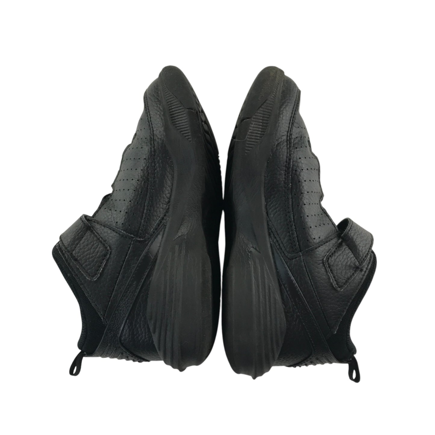Jordan Flight trainers shoe size 1 black with logo on hoop and loop strap