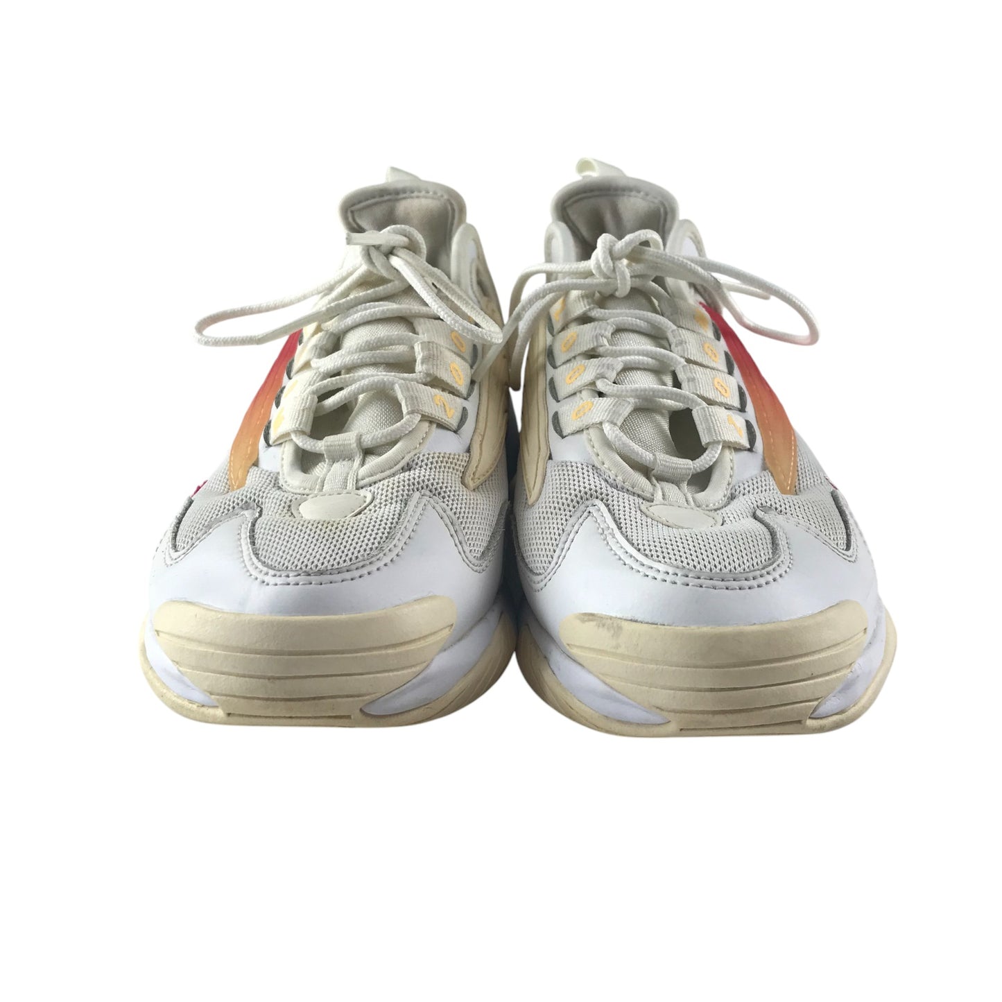 Nike Air Zoom 2000 trainers shoe size UK 3 white and orangey red with laces