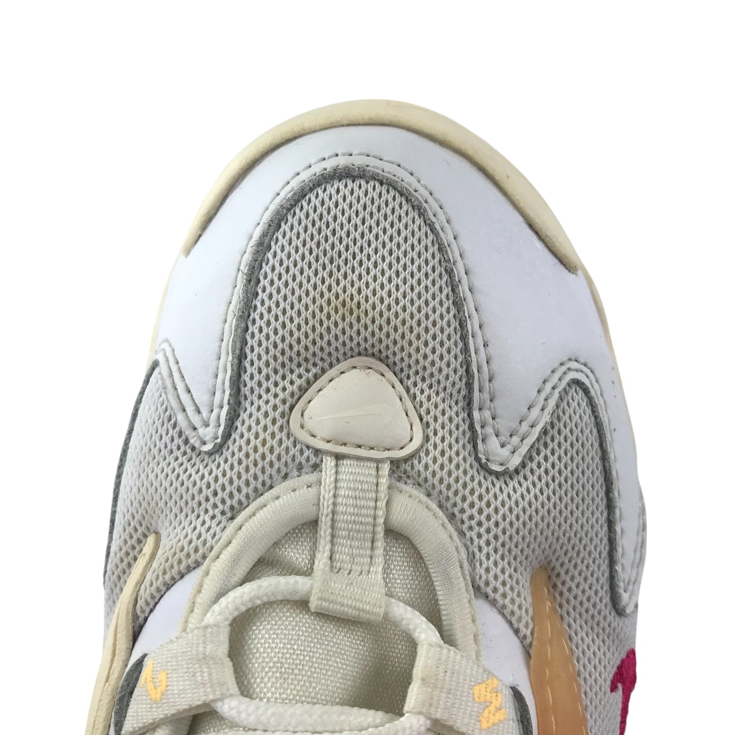 Nike Air Zoom 2000 trainers shoe size UK 3 white and orangey red with laces