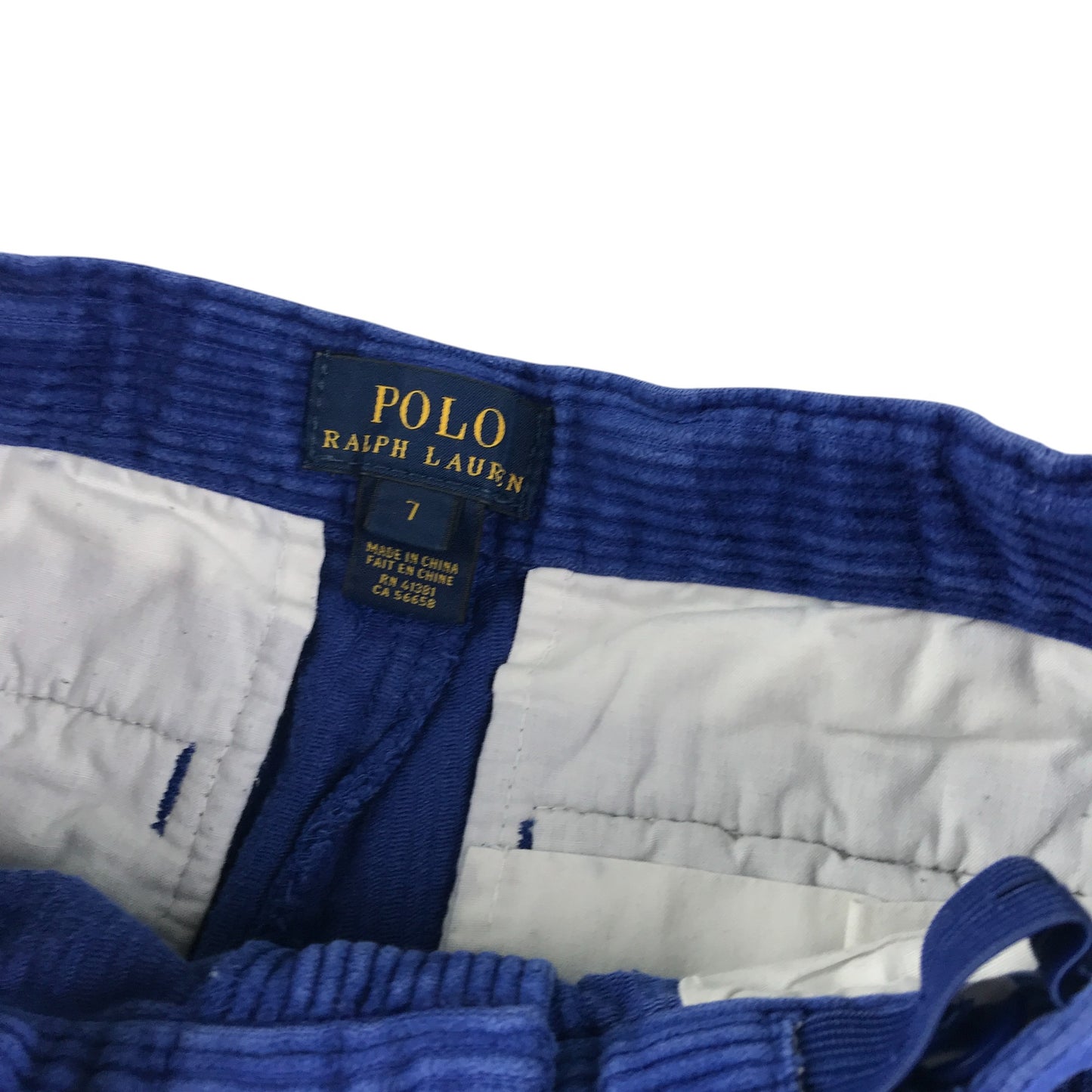 Ralph Lauren trousers 6-7 years blue corduroy adjustable waist cotton