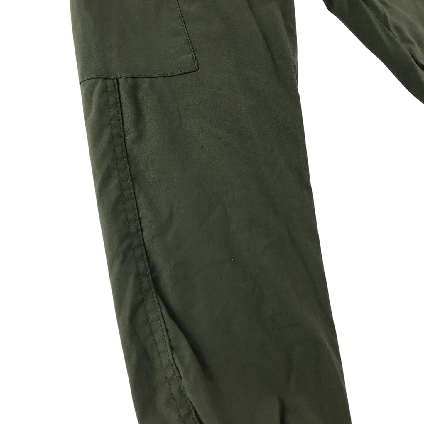 Trousers 7-8 years khaki cargo style elasticated waist with cuffed leg fleece inside