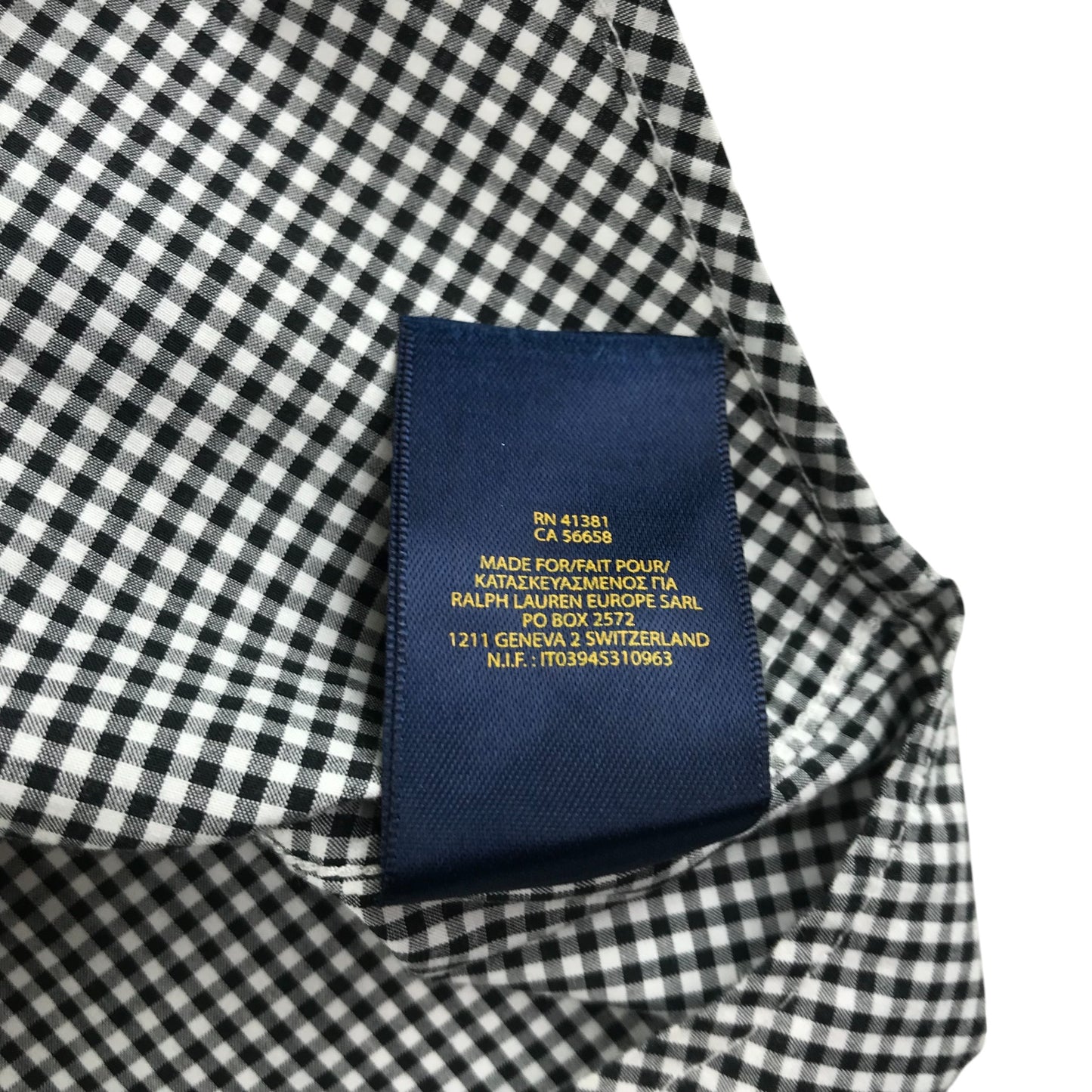 Ralph Lauren shirt 4-5 years black and white checked button up cotton