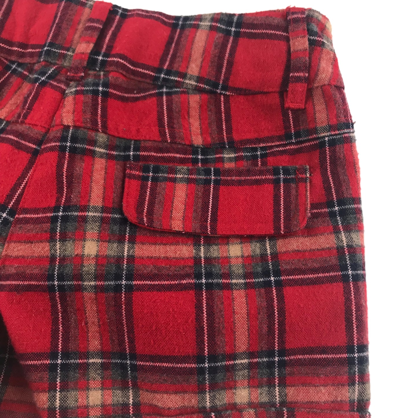 Next Shorts Age 9 Red Check Pattern Knitted Texture