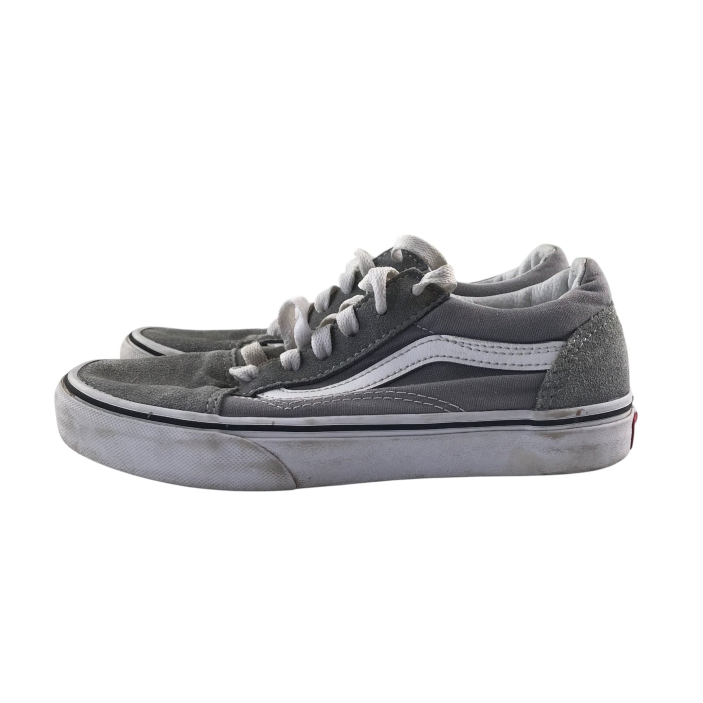 Vans trainers shoe size 3 junior light grey classic vans style wavy strip and logo