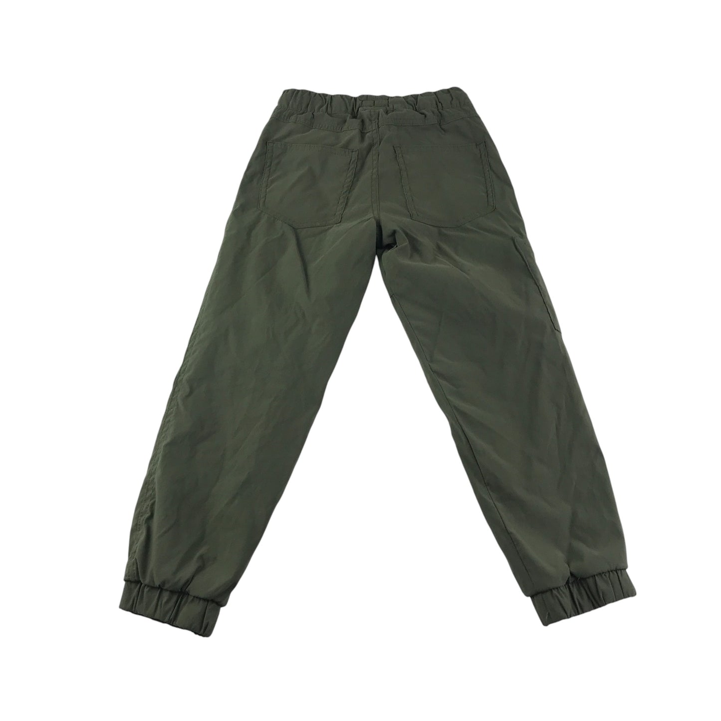 Trousers 7-8 years khaki cargo style elasticated waist with cuffed leg fleece inside