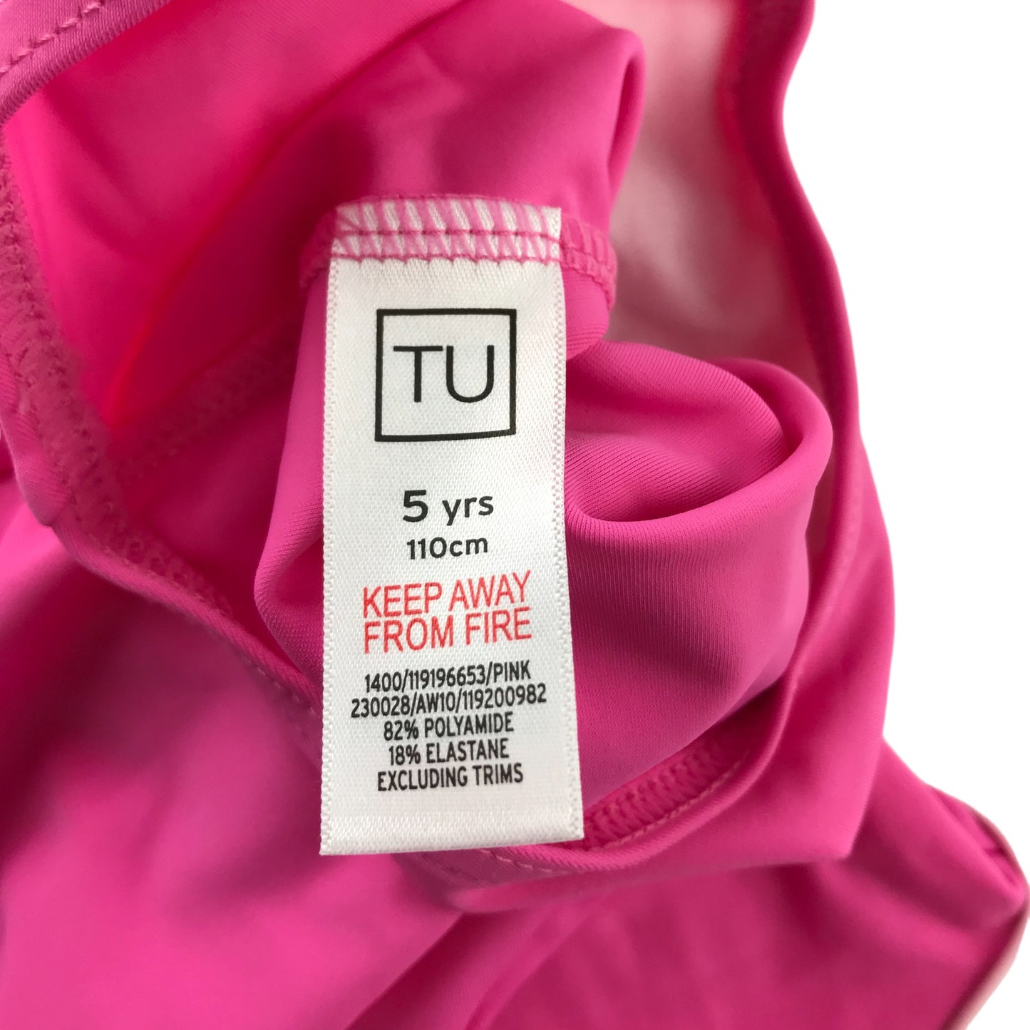 Tu Swimsuit Age 5 Pink Butterfly One Piece Cossie