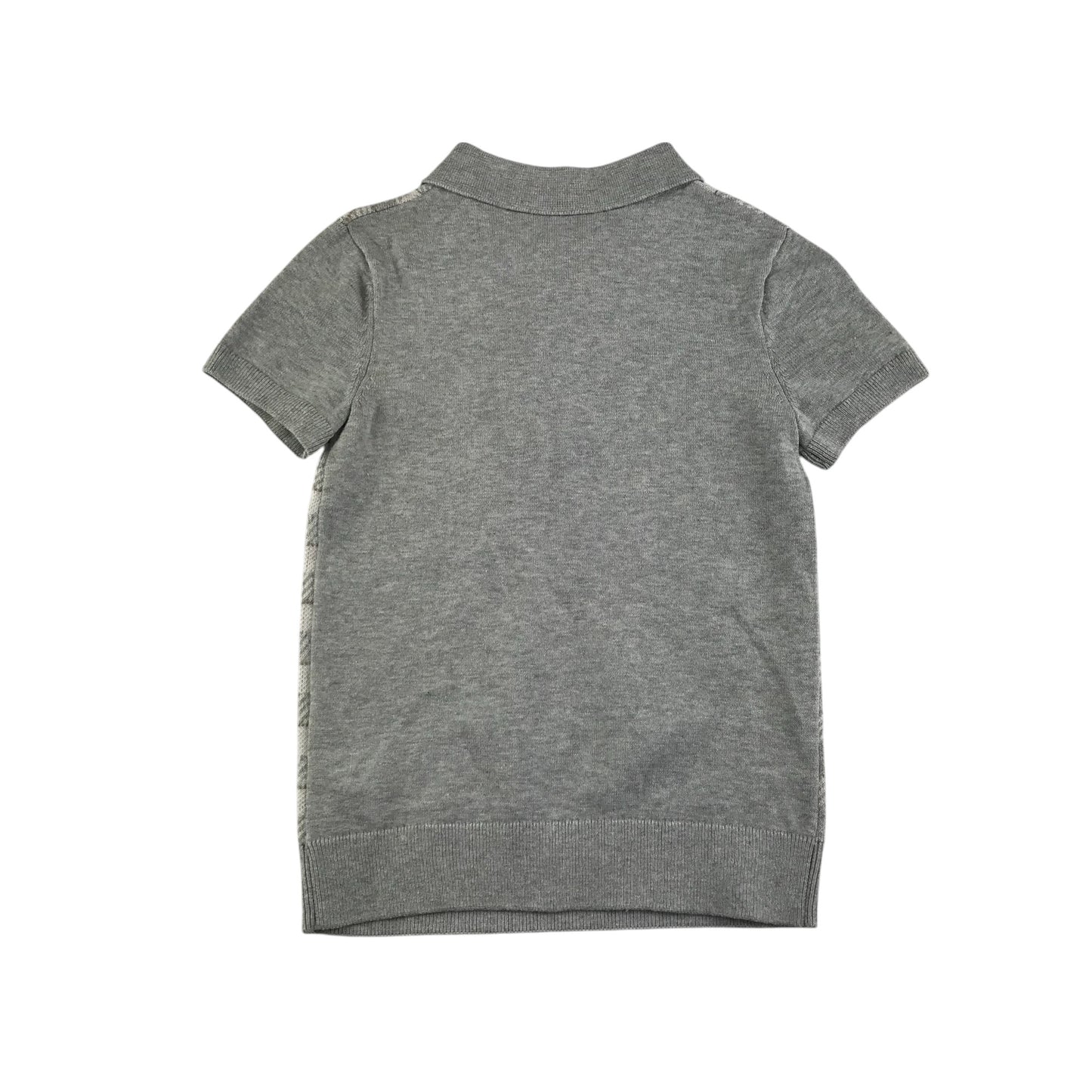 George polo shirt grey check pattern knitted cotton