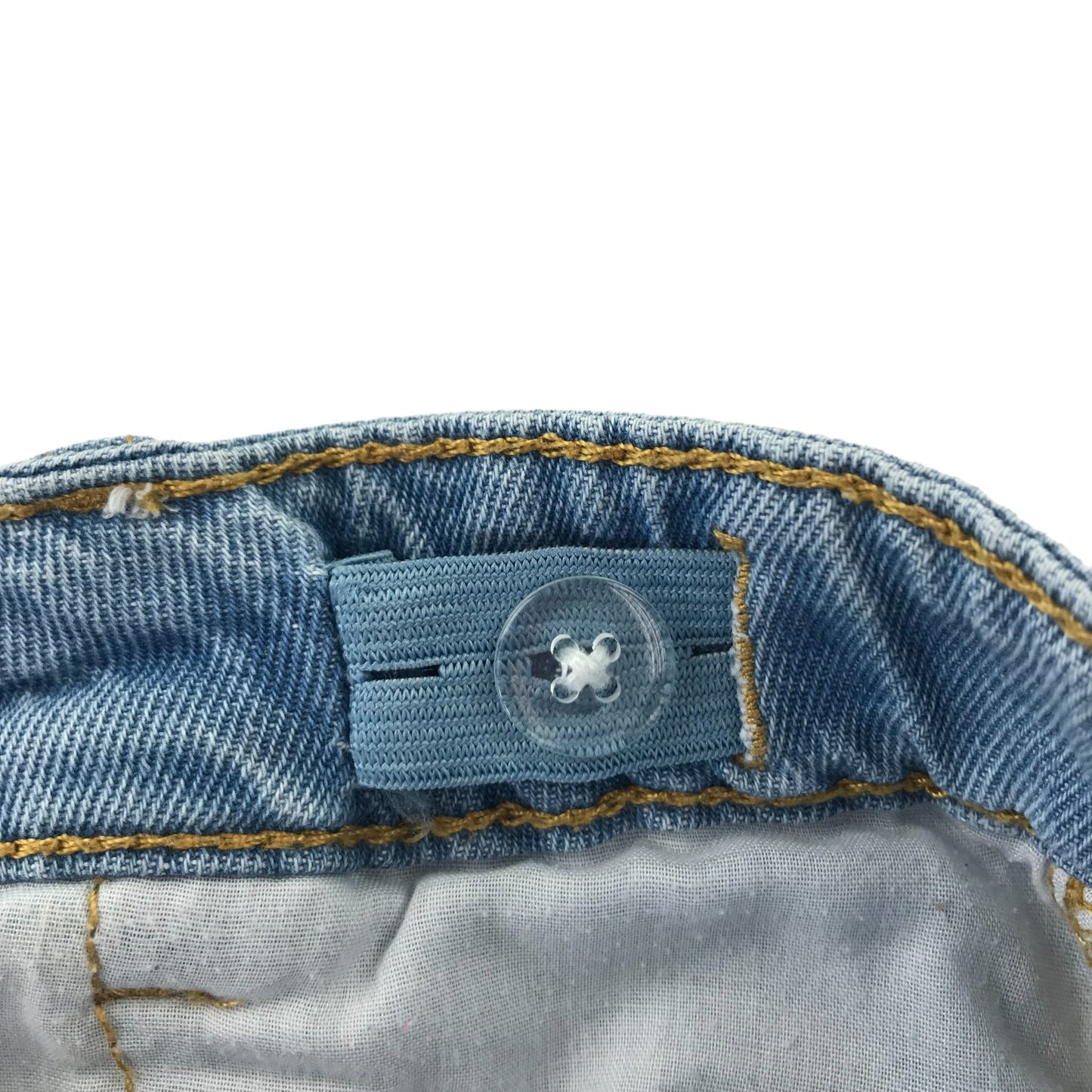 Denim Co shorts 8-9 years blue denim folded hem mid rise cotton
