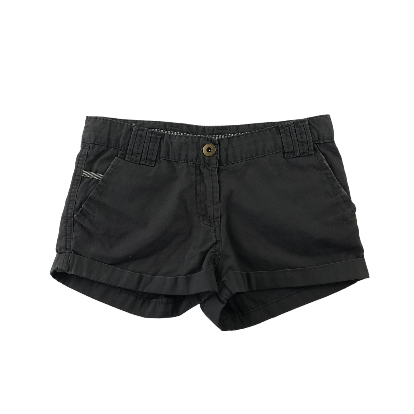 Generation shorts 11 years dark grey folded hem cotton