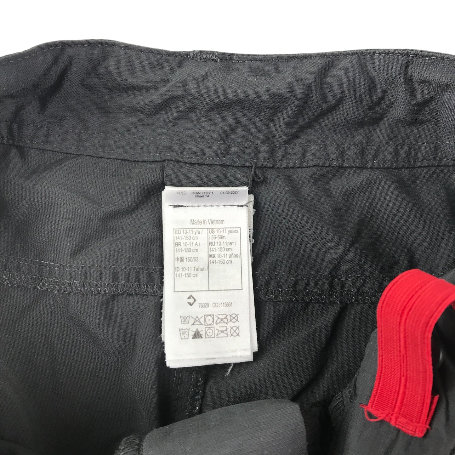 Decathlon Trousers 10-11 years grey outdoorsy 2-in-1 walking trousers