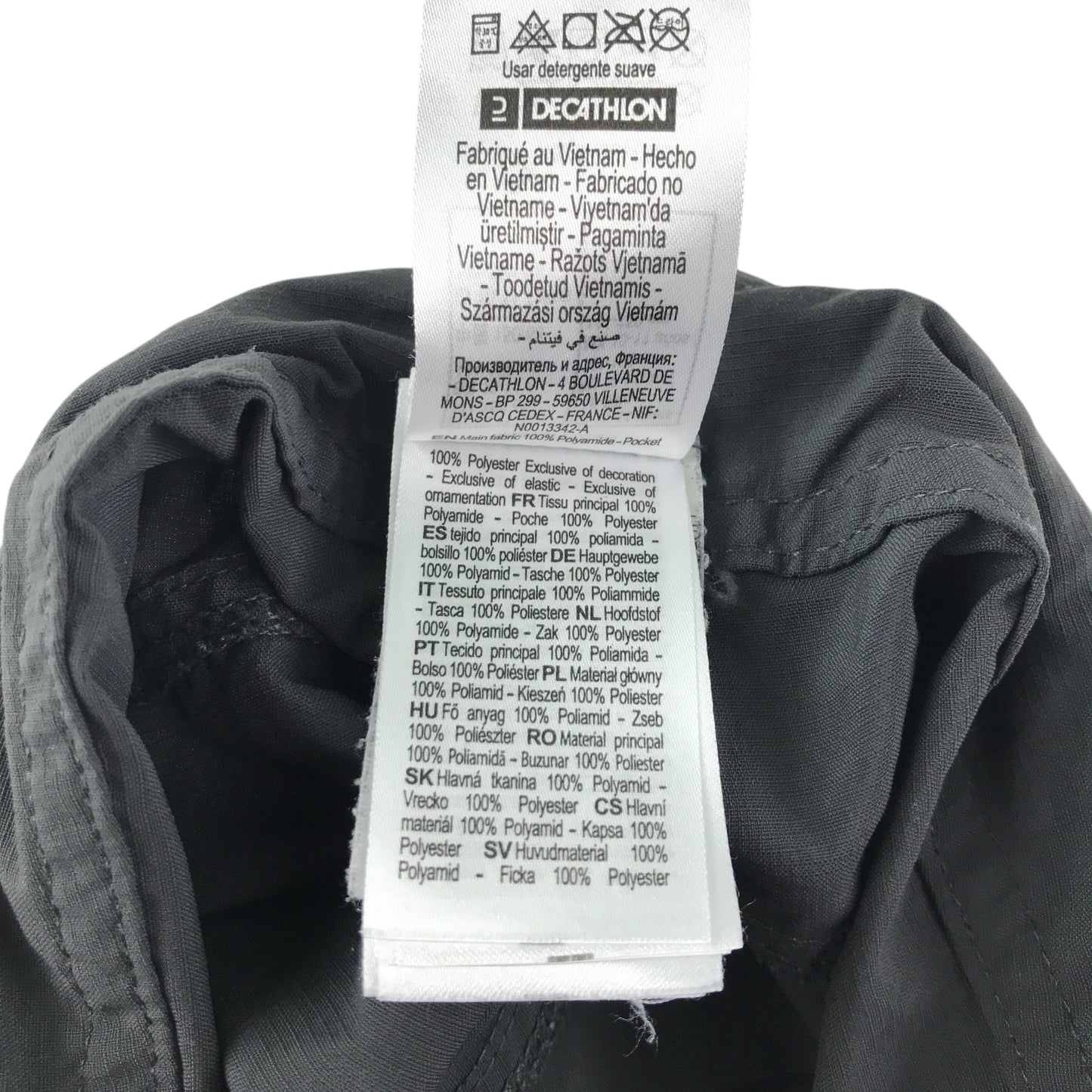 Decathlon Trousers 10-11 years grey outdoorsy 2-in-1 walking trousers