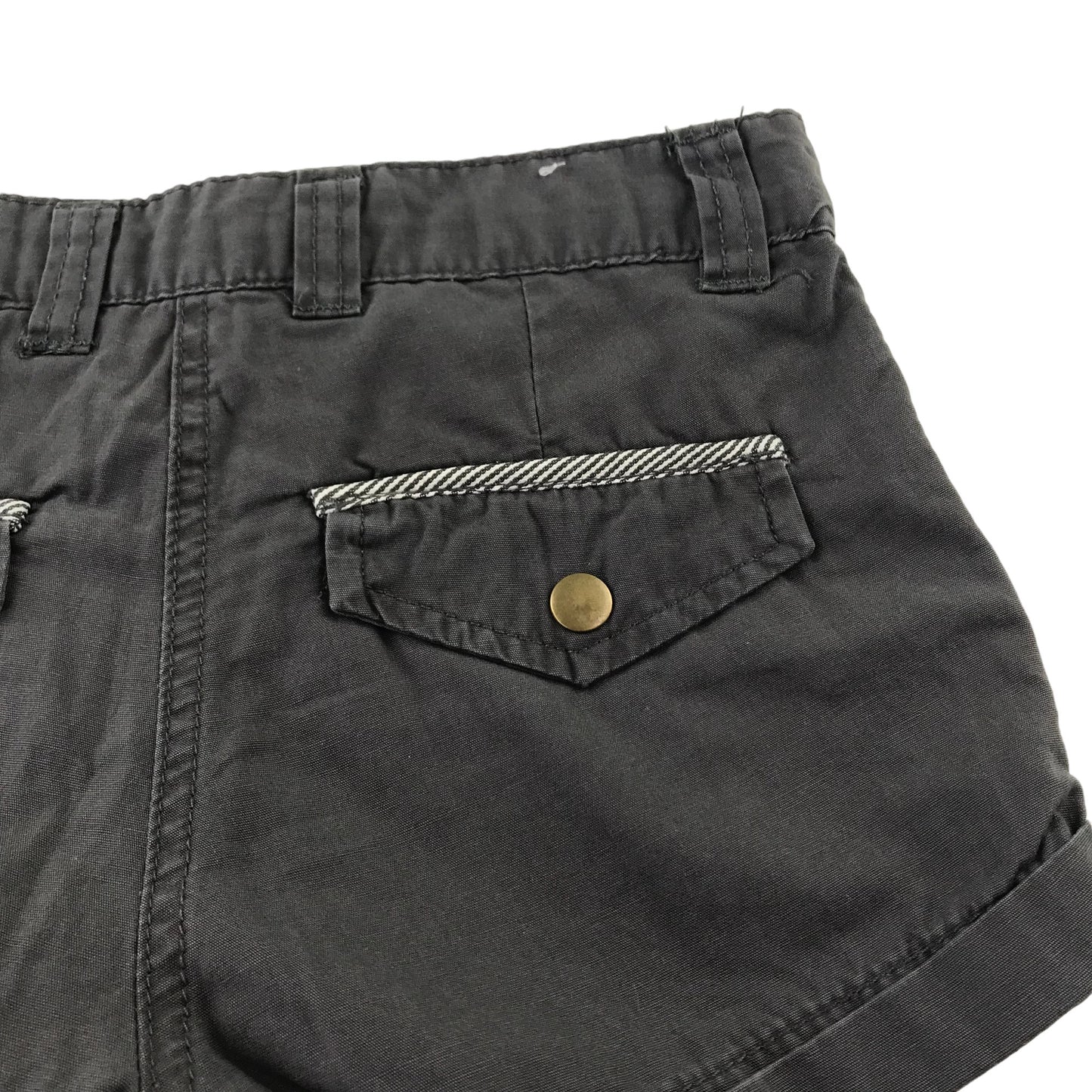 Generation shorts 11 years dark grey folded hem cotton