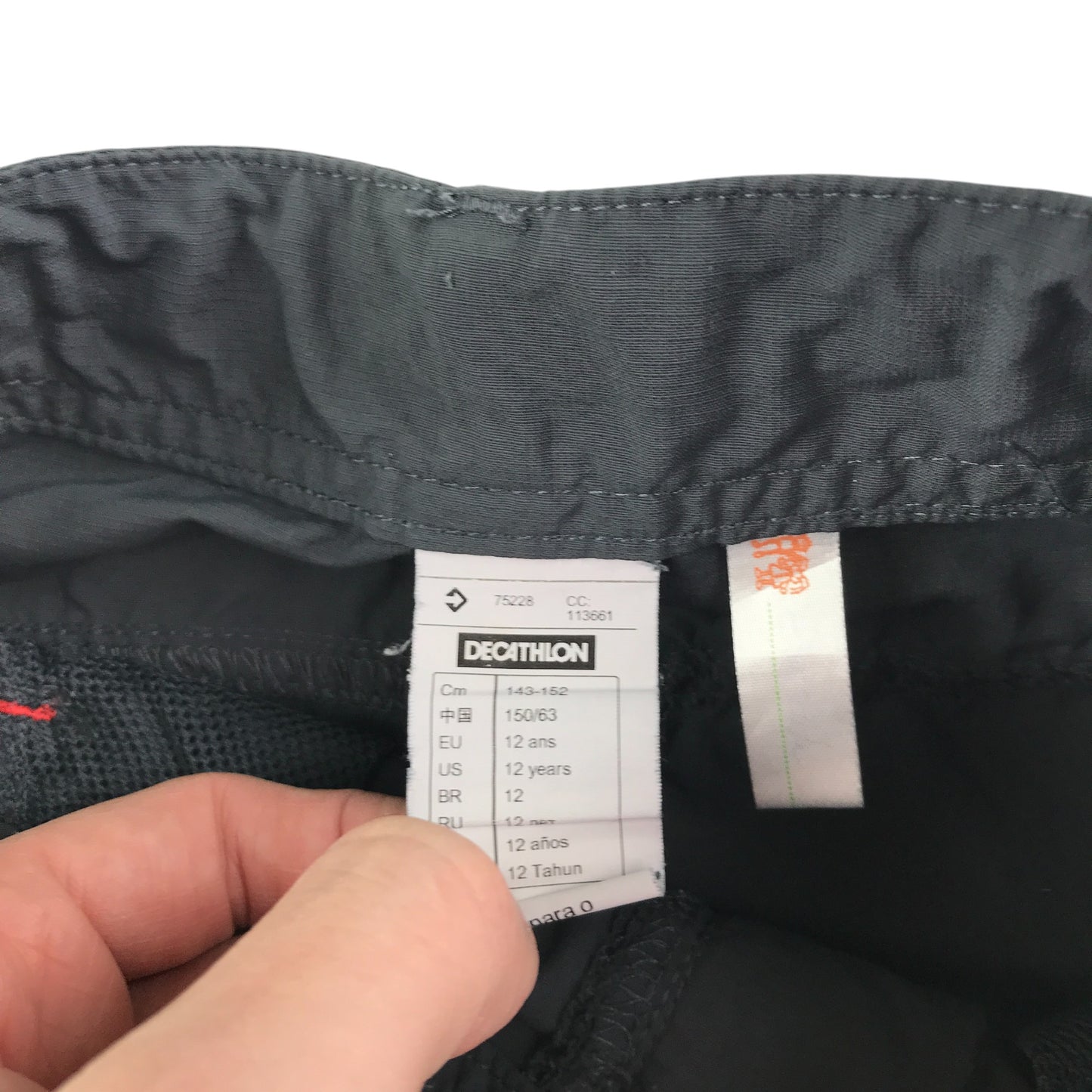 Decathlon Trousers 11-12 years grey outdoorsy 2-in-1 walking trousers