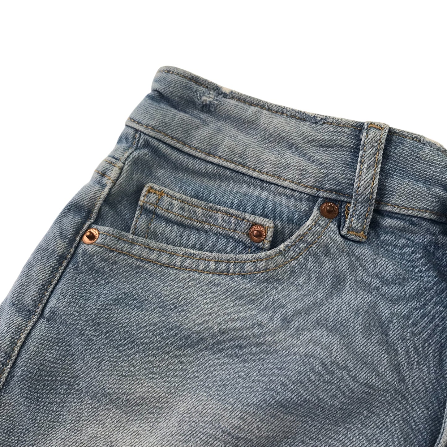 H&M shorts Size 8 Women's denim blue ripped hem