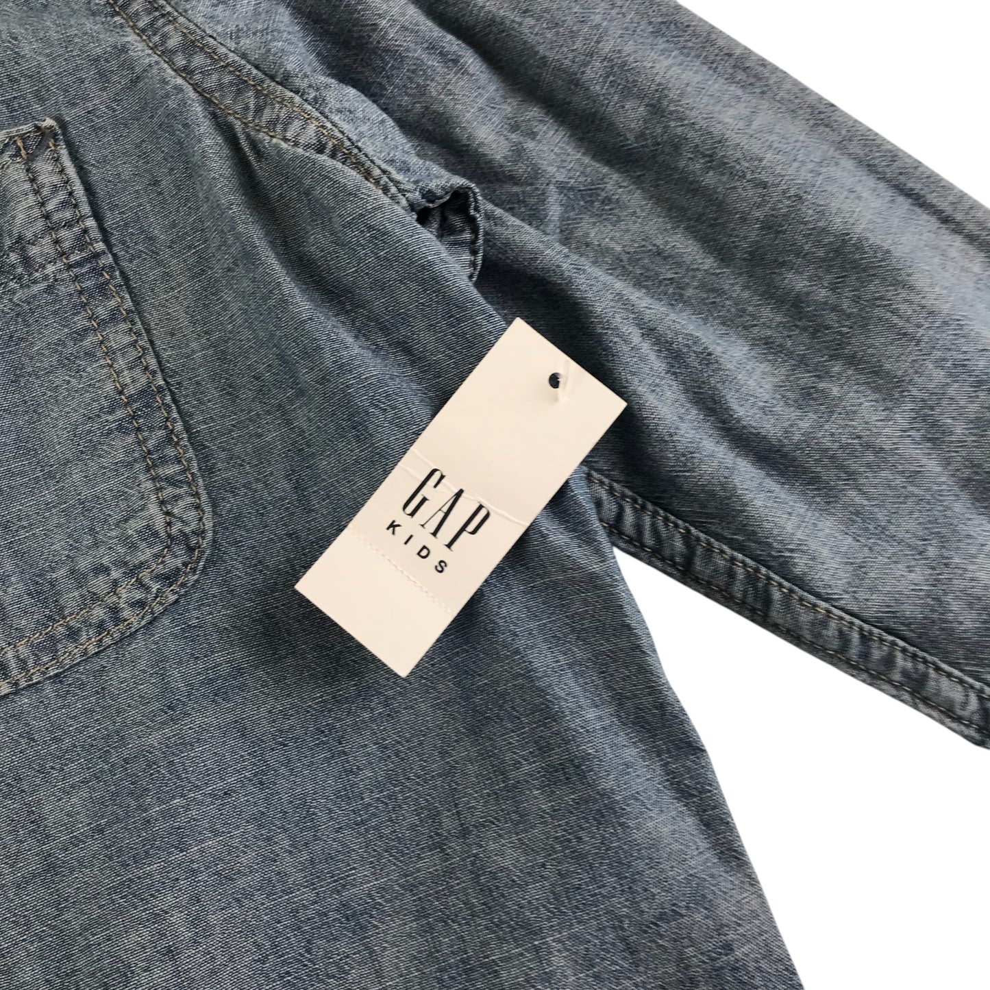 GAP shirt 10-11 years blue denim button up cotton