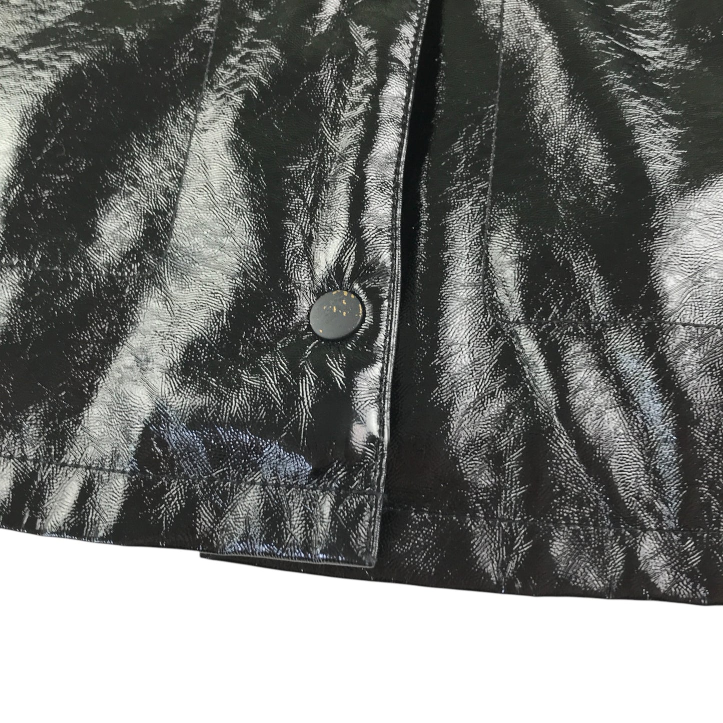 Zara Raincoat 8-9 years black shinny button up closure
