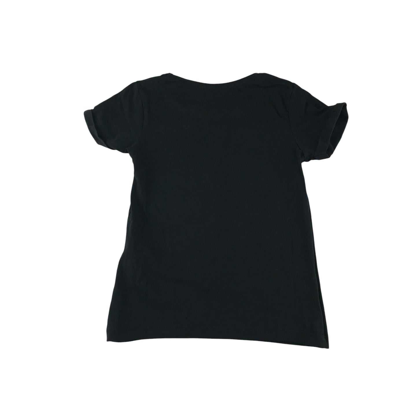 Primark t-shirt black Good Vibes Only pink print text short sleeve cotton