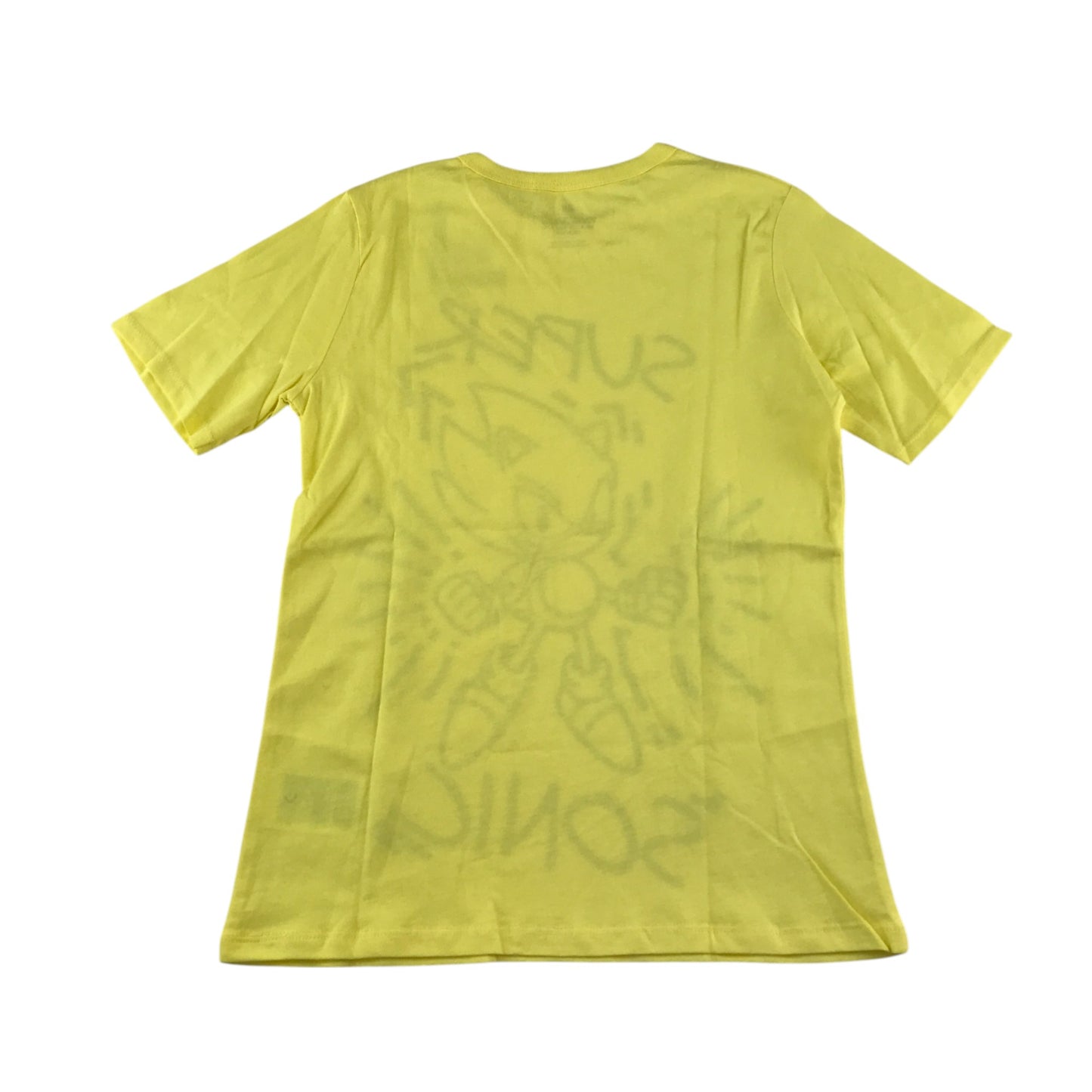 H&M t-shirt 9-10 years yellow sonic graphic print cotton
