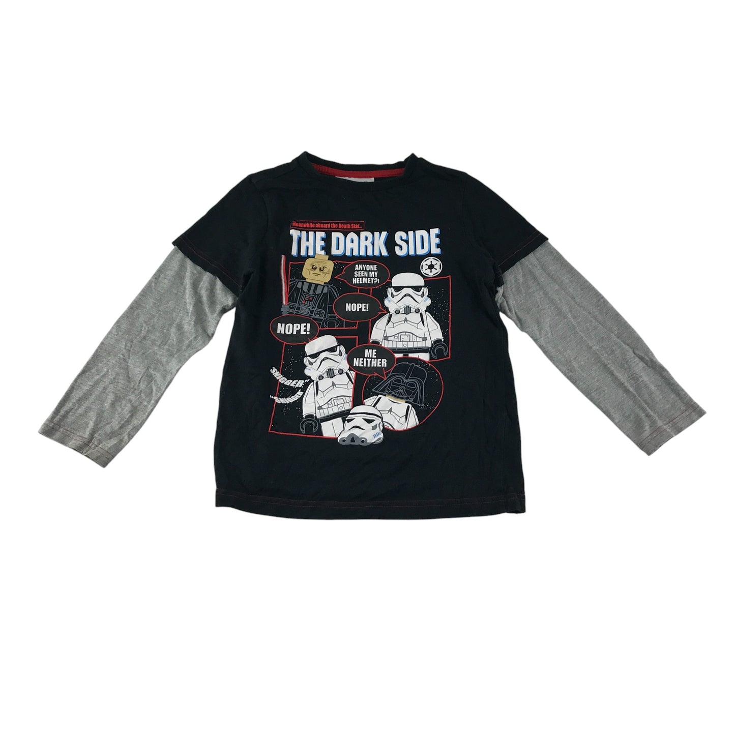 Primark t-shirt 6-7 years black Lego Star Wars Graphic print