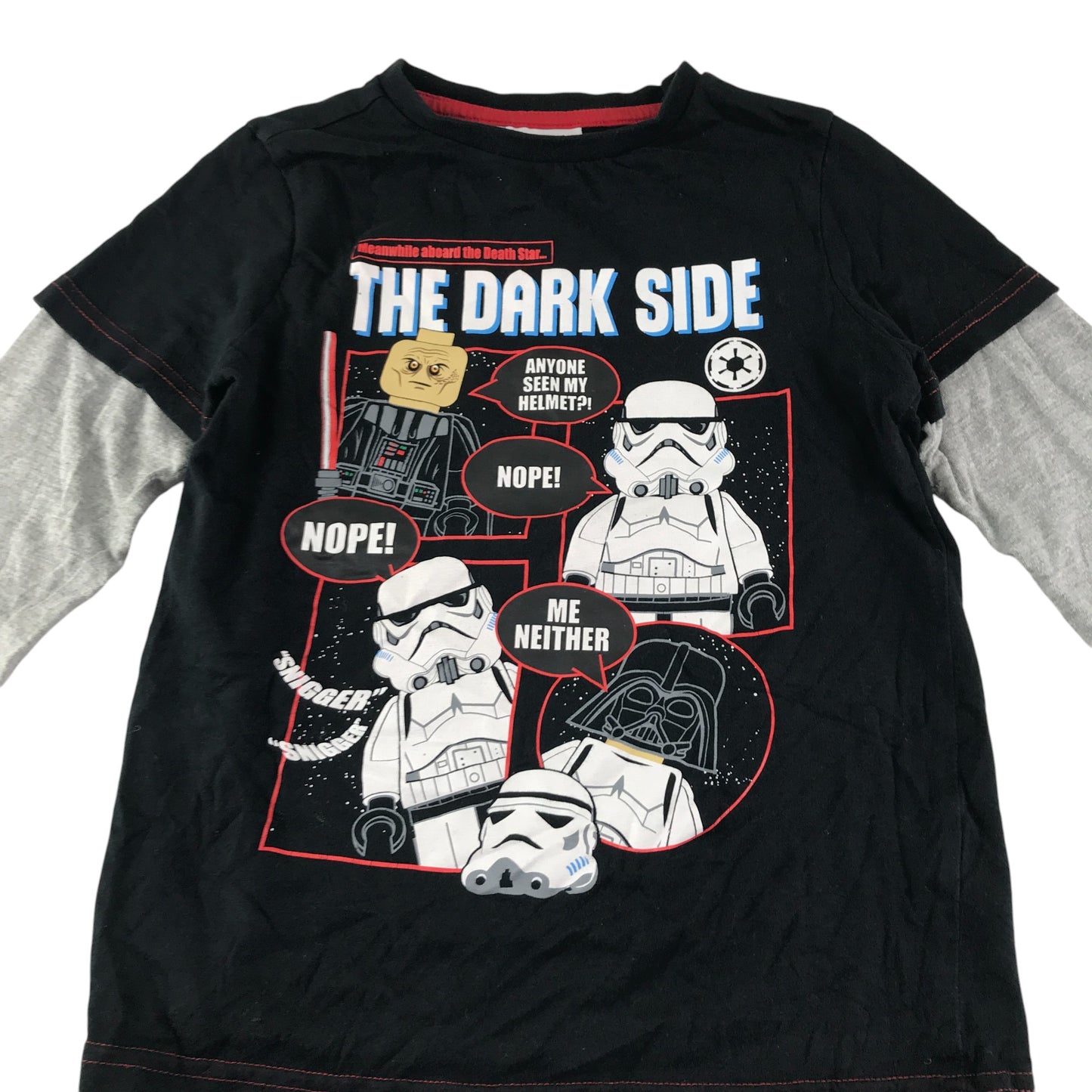 Primark t-shirt 6-7 years black Lego Star Wars Graphic print