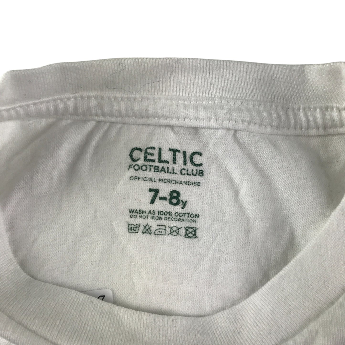 Celtic football club t-shirt 7-8 years white Kyogo Furuhashi graphic print cotton