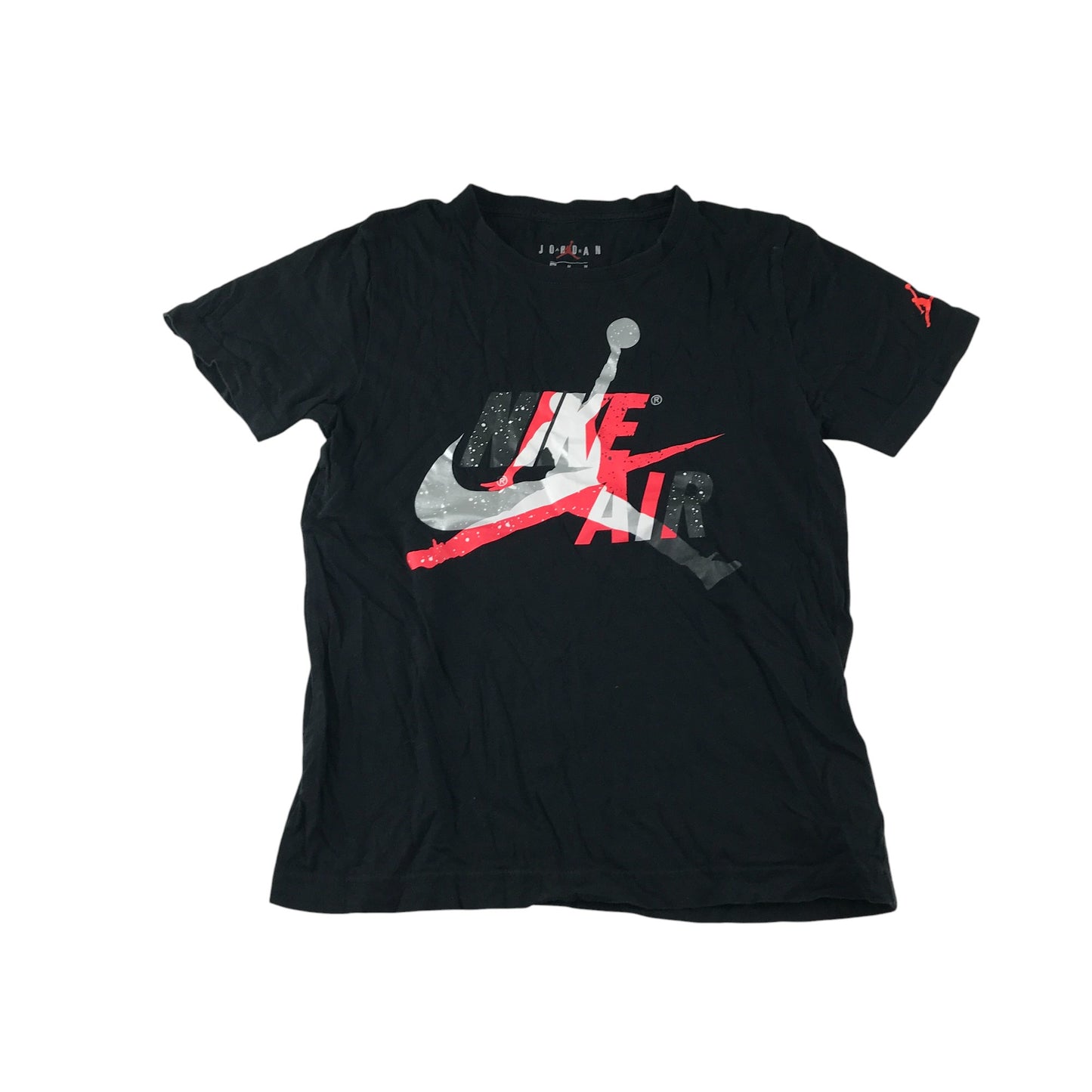 Nike Air Jordan t-shirt 10-12 years black large logo design