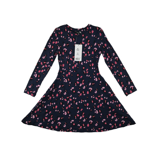 George Dress 5 years Navy Blue Long Sleeve T-shirt Pink Leopard Spot Print