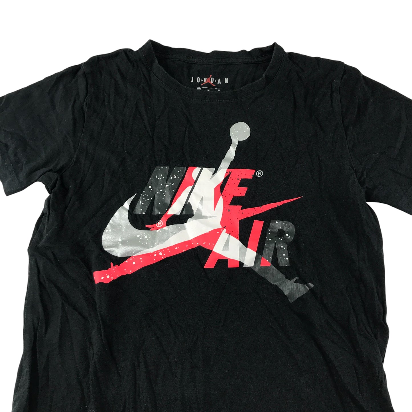 Nike Air Jordan t-shirt 10-12 years black large logo design