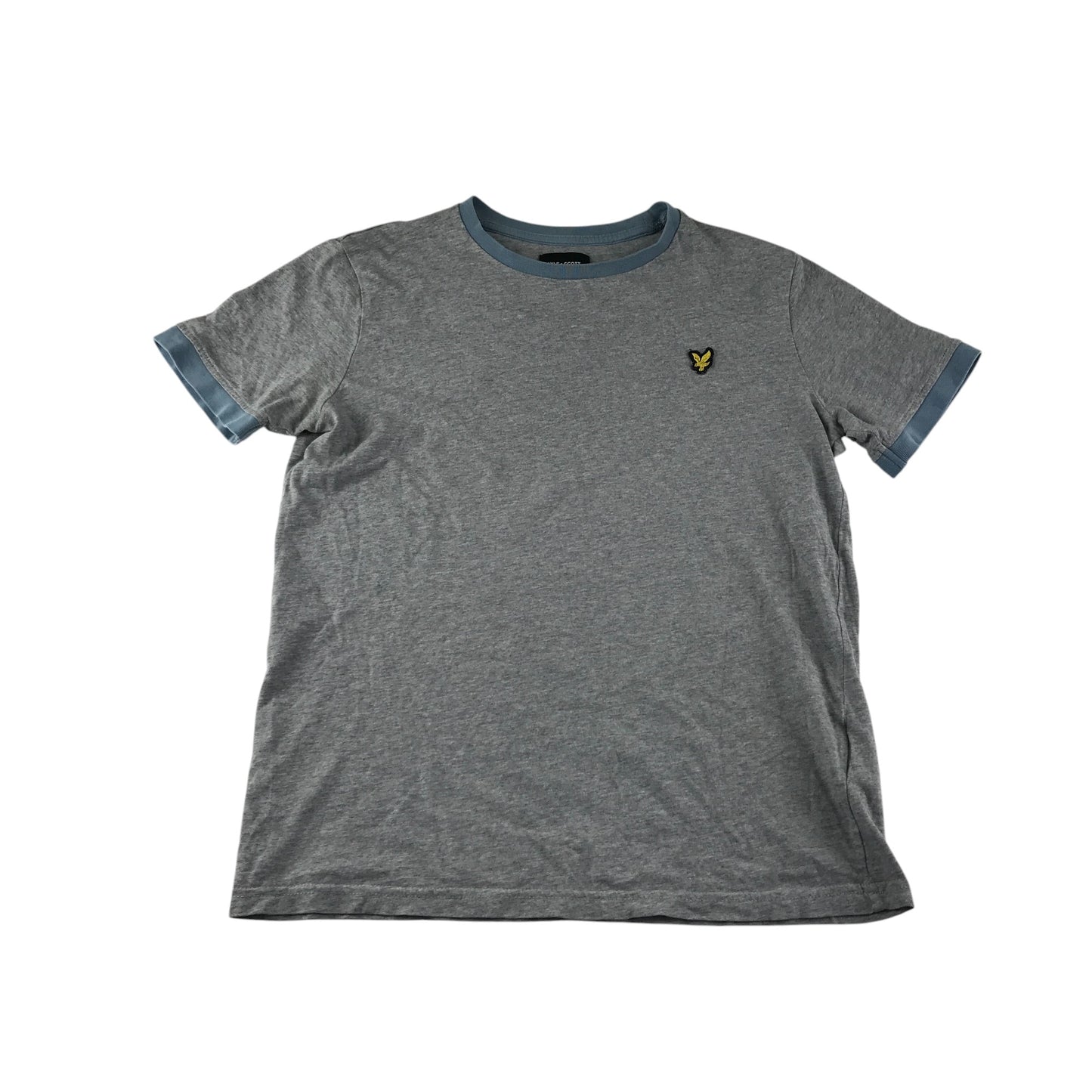 Lyle & Scott Junior t-shirt 12-13 years grey plain with embroidered logo cotton