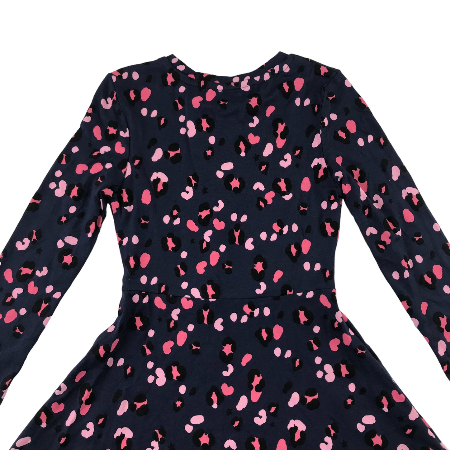 George Dress 5 years Navy Blue Long Sleeve T-shirt Pink Leopard Spot Print
