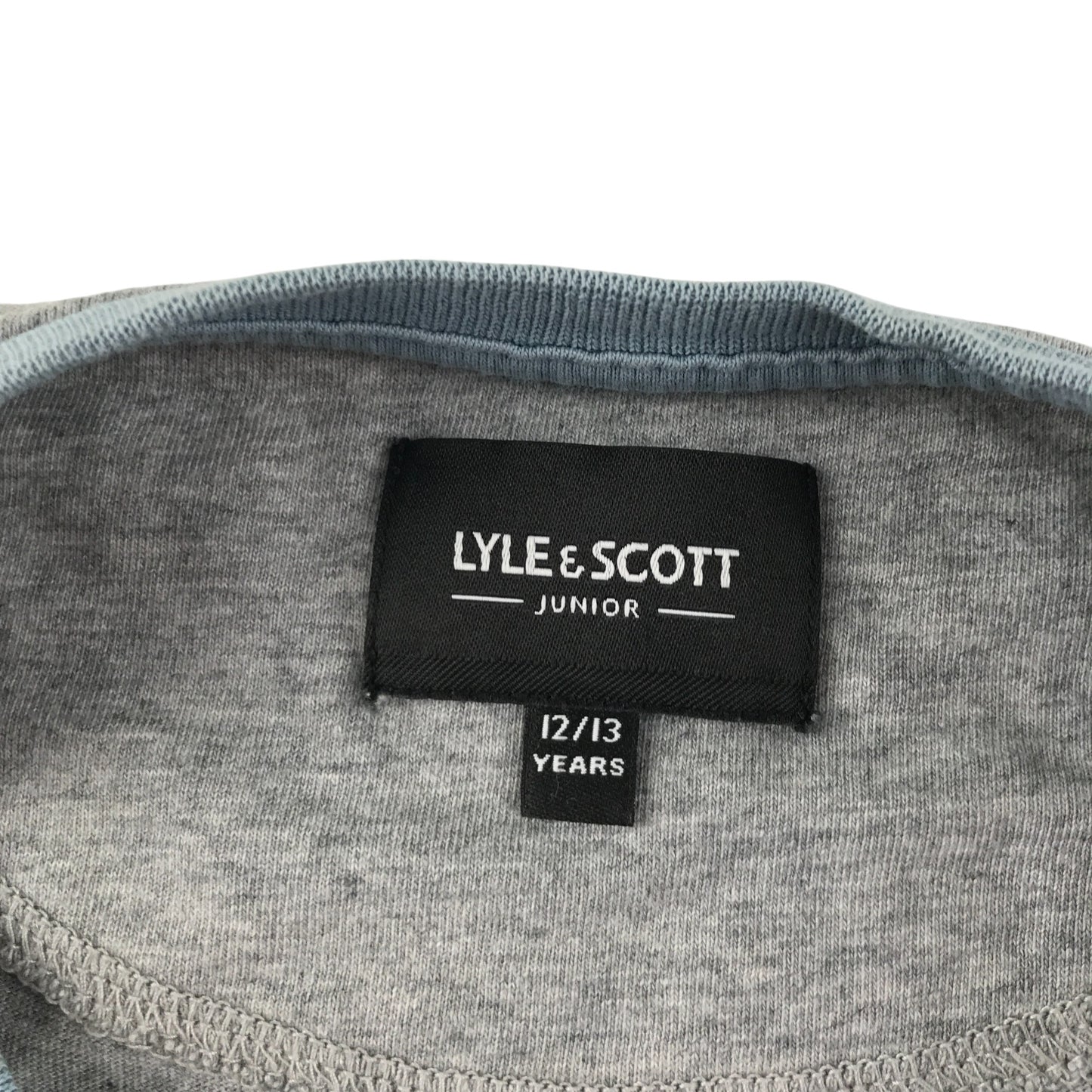 Lyle & Scott Junior t-shirt 12-13 years grey plain with embroidered logo cotton