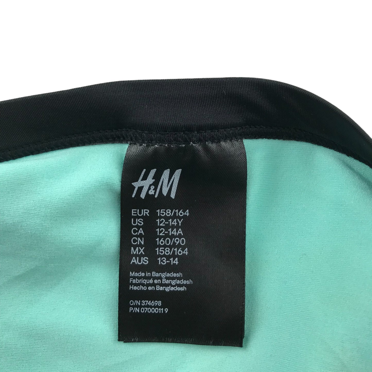 H&M Bikini Age 13 Blue Purple Black Graphic Pattern 2-piece Set