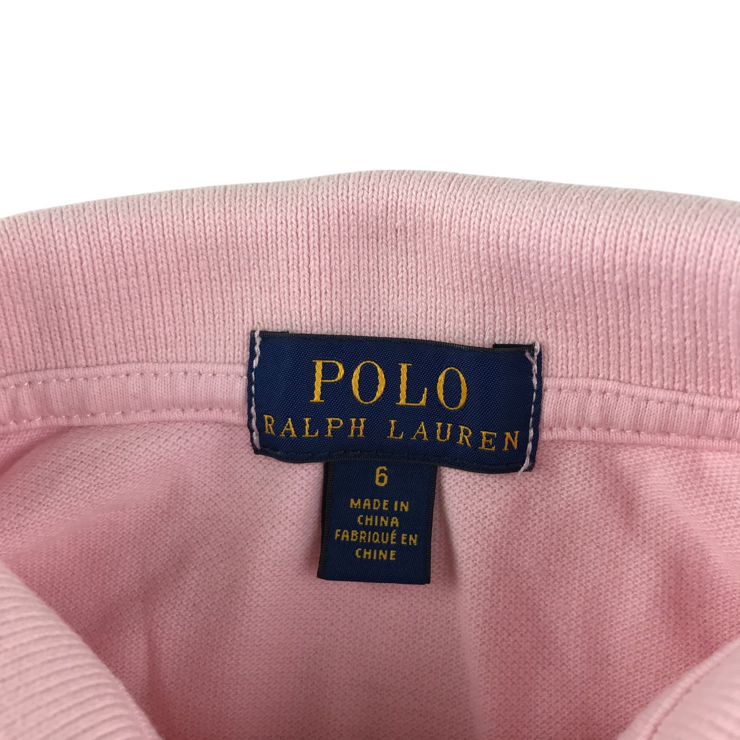 Polo Ralph Lauren polo shirt 5-6 years pink frilled button up with logo cotton