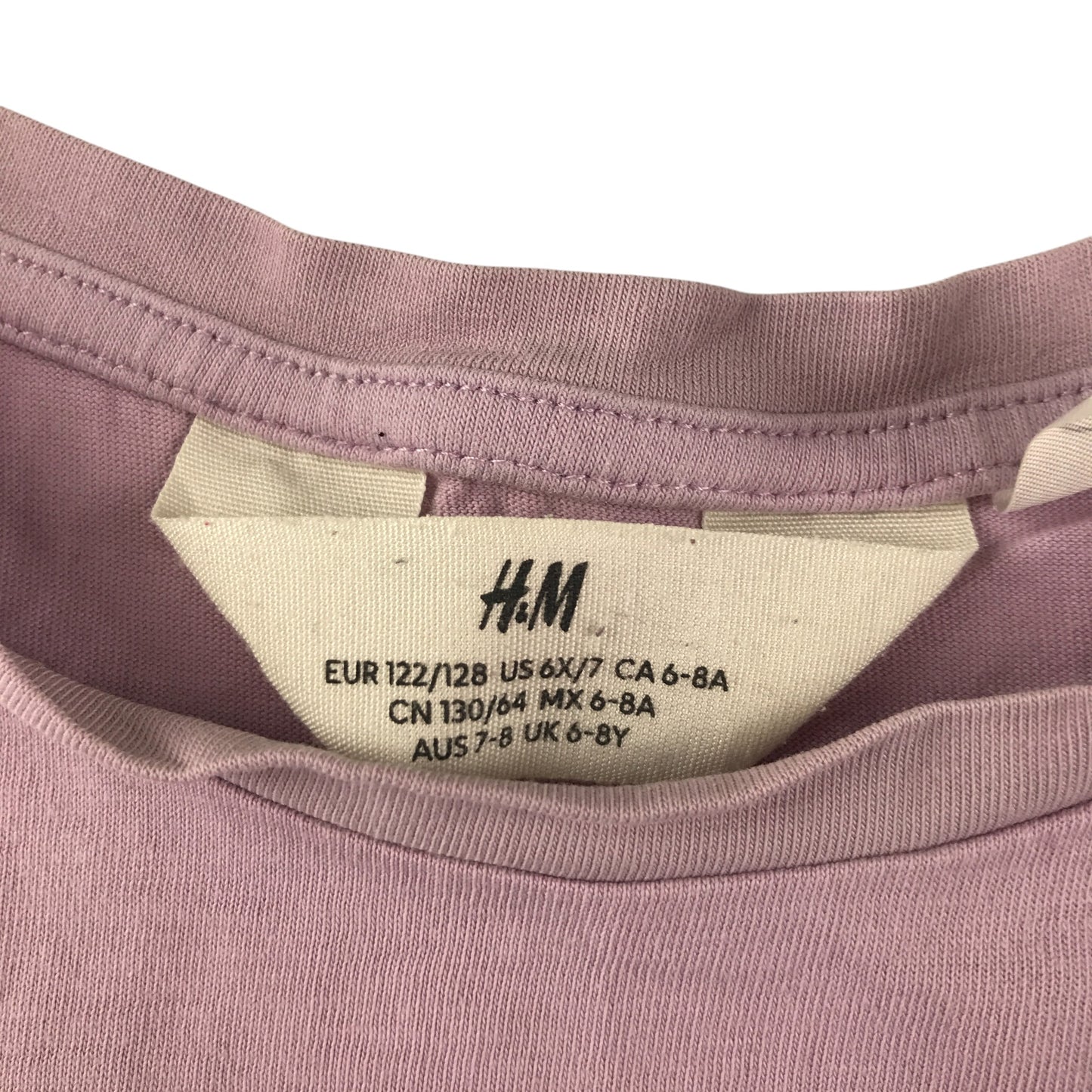 H&M t-shirt 7-8 years lilac Elsa Frozen graphic design cotton