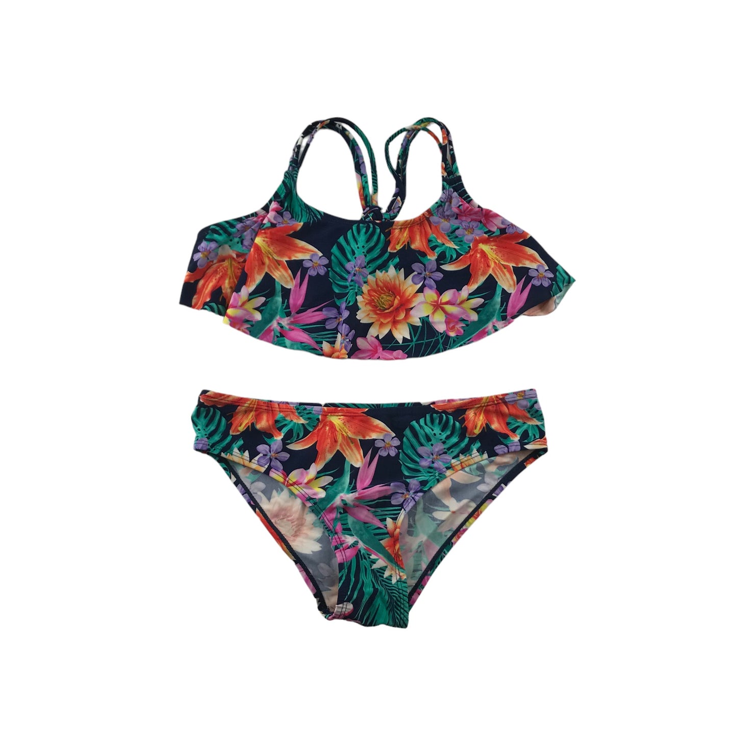 Primark Bikini Age 12 Multicolour Floral Print Pattern 2-piece Set