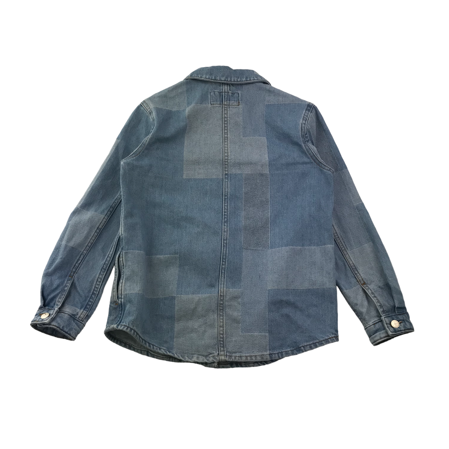 M&S Blue Checked Denim Shirt Age 11