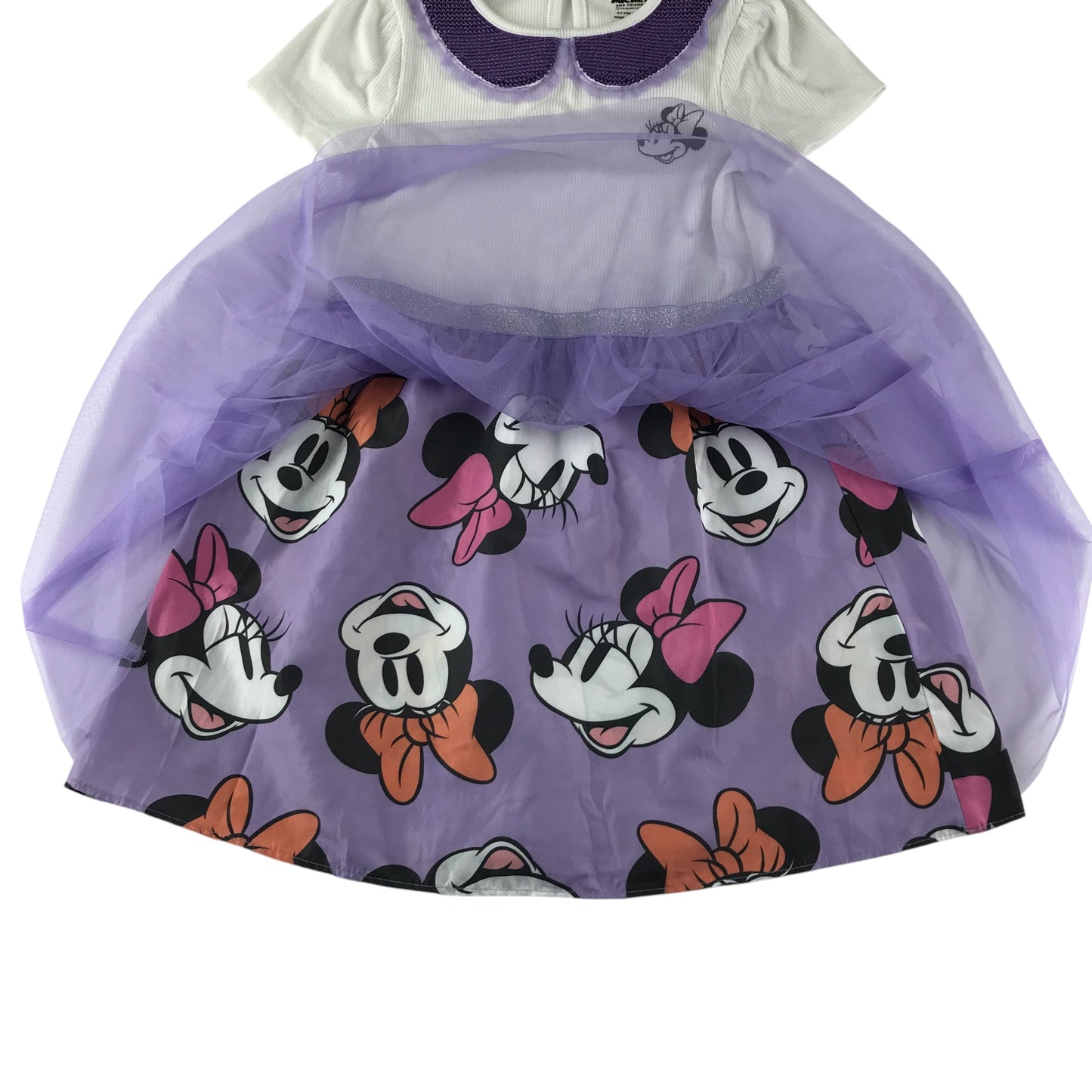 Primark dress 6-7 years white and lilac Disney Minnie Mouse