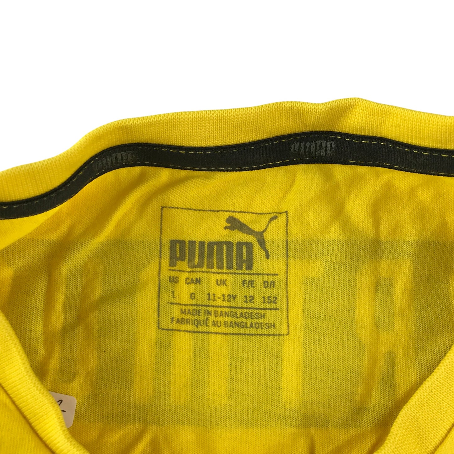 Puma Borussia Dortmund t-shirt 11-12 years yellow with logos and back graphic design