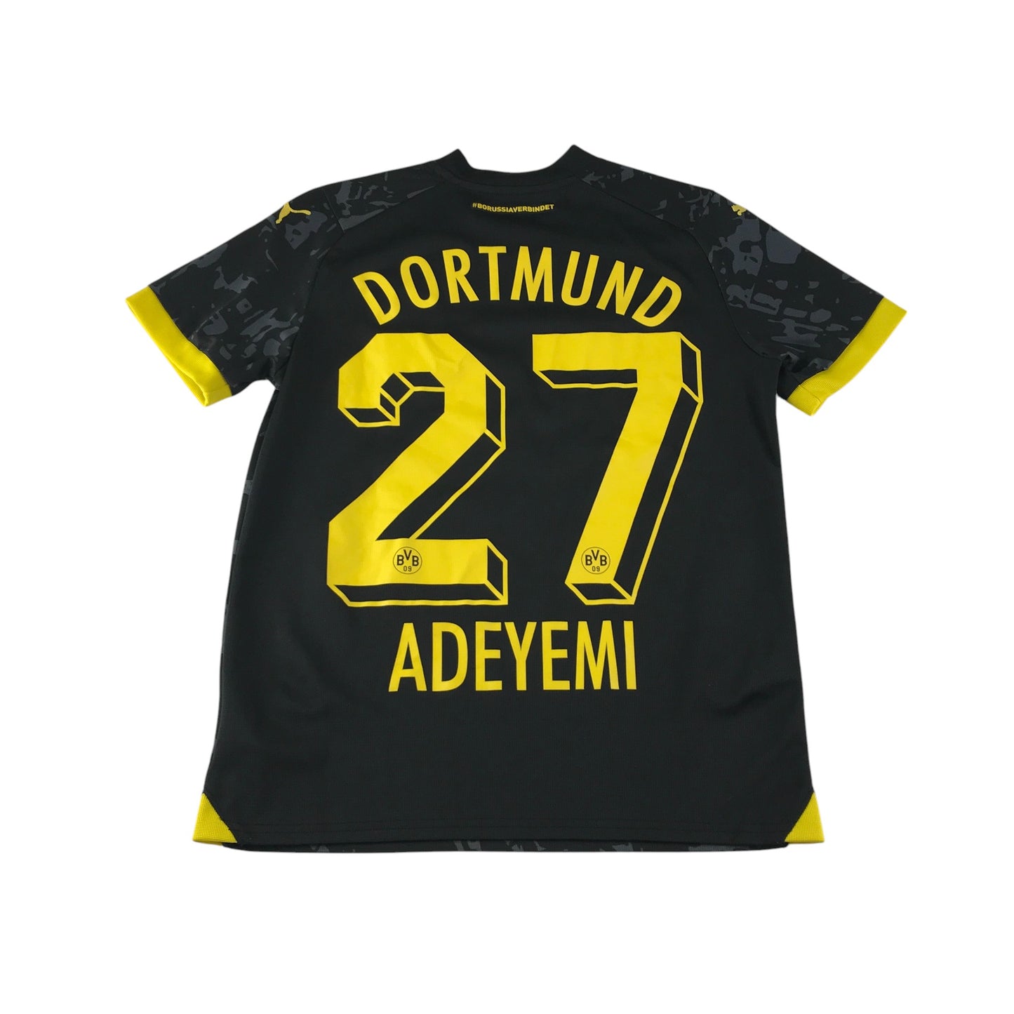 Puma Borussia Dortmund sport top 13-14 years black and grey number 27 Karim Adeyemi