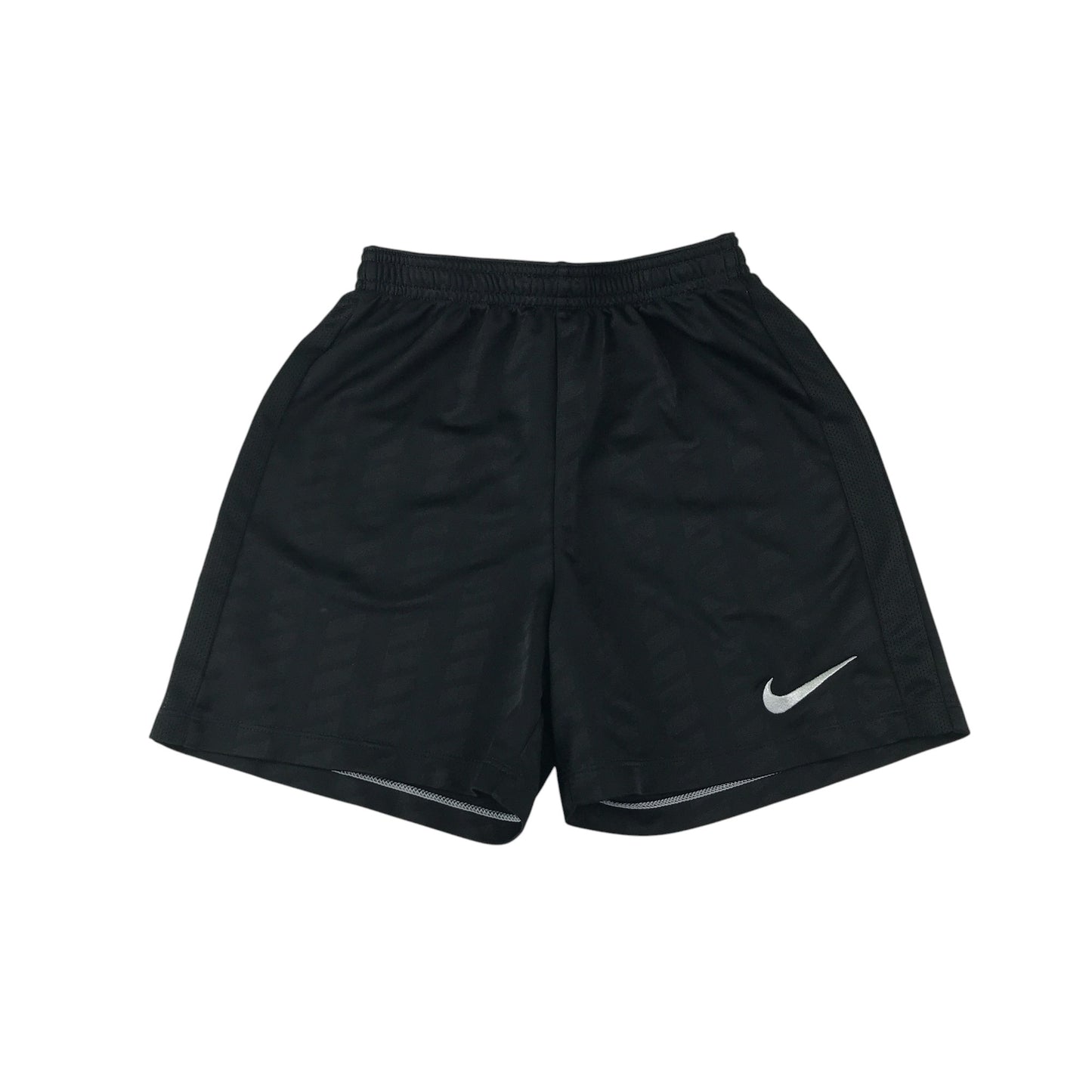 Nike sport shorts 8-9 years black with white logo elasticated waist