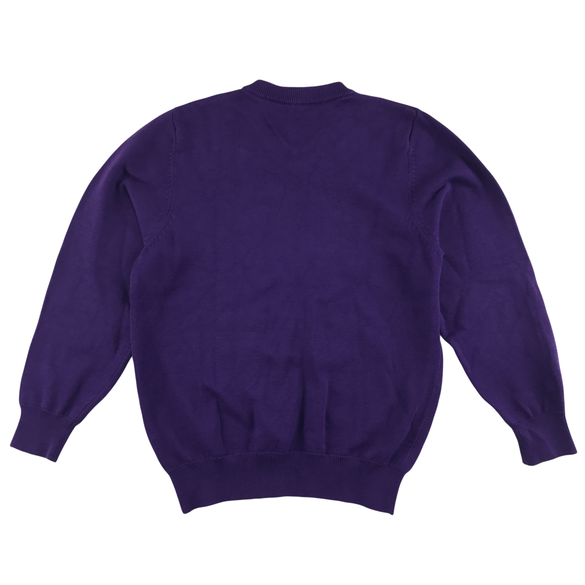 Purple unisex v-neck school jumper