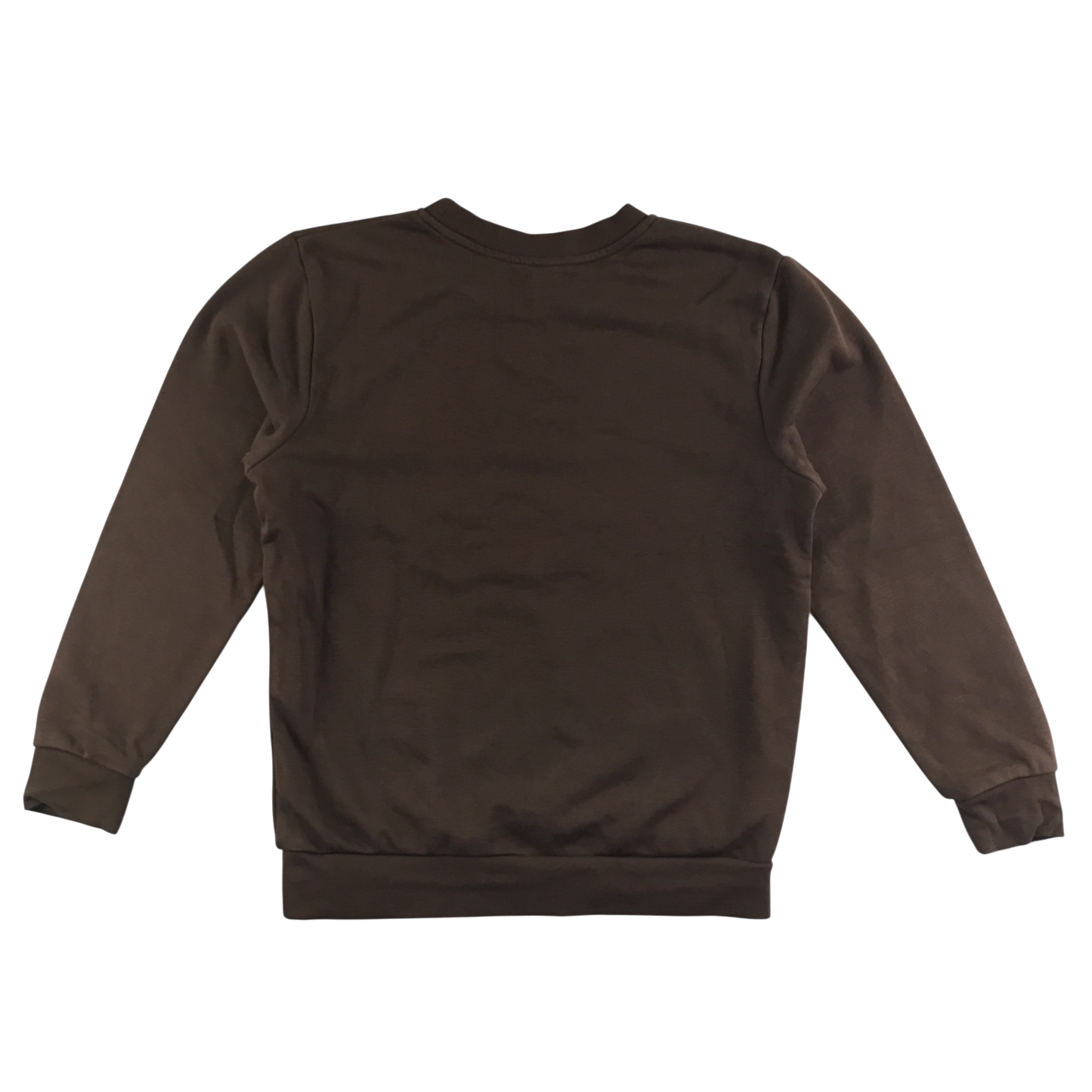 Brown unisex crew neck sweatshirt school jumper
